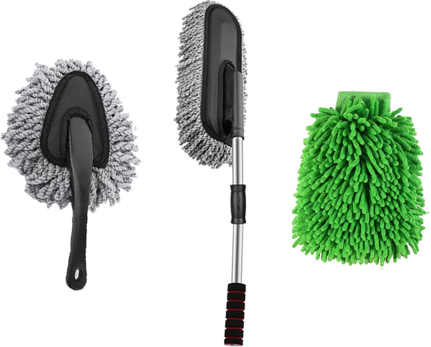 oridor 3 Pcs Combo Of Microfiber Extended Big Duster, Small Duster, Wash Mitt Combo-picture-13