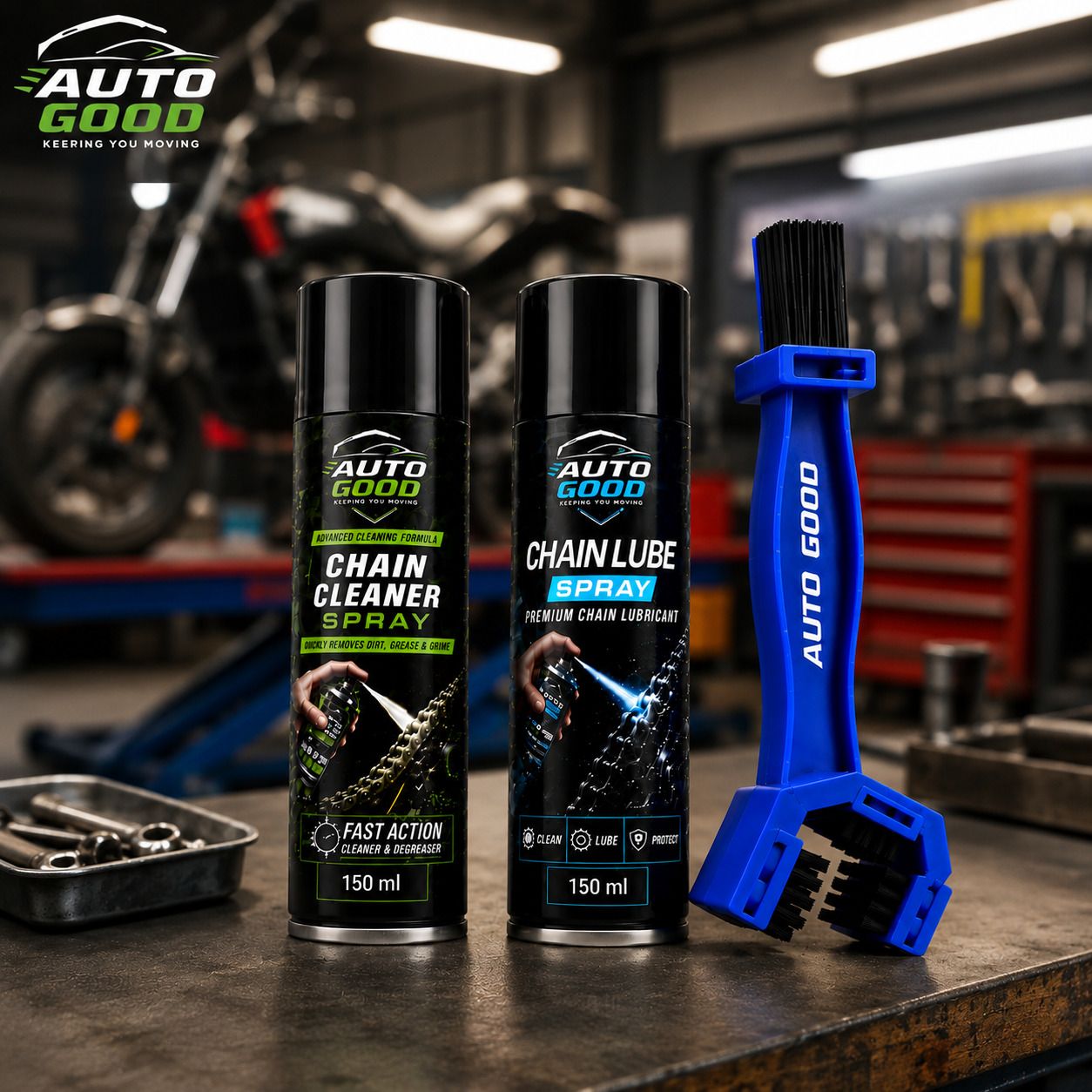 auto good Complete 3-in-1 Chain Maintenance Kit 300 ML Combo-picture-9