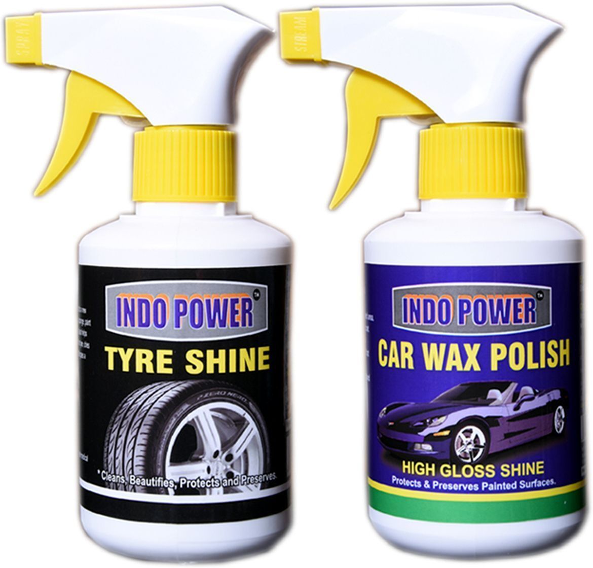 indopower TYRE SHINER GUN 250ml.+CAR WAX POLISH GUN 250ml. Combo-picture-24