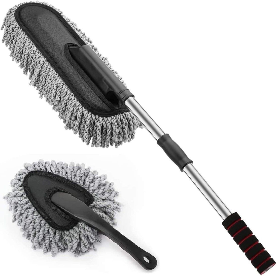 junjula 2 PCS Super Soft Microfiber Car Cleaning Brush Ideal As Mop Duster Combo-picture-45