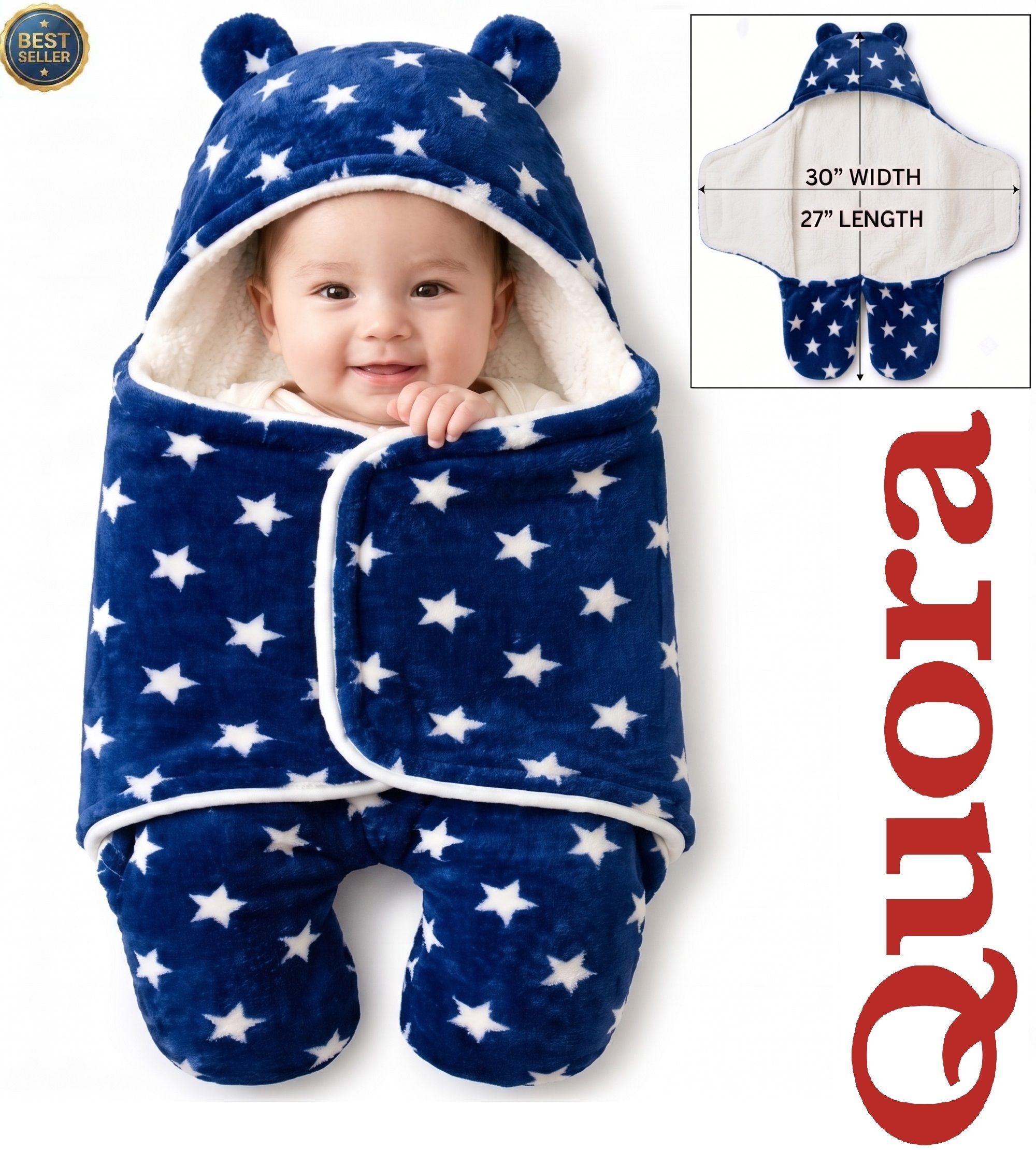 PREMIUM 2026 Baby AC Blanket| Baby Wrapper |Baby Robe |Swaddle |Sleeping Blanket COZY SOFT-image-2