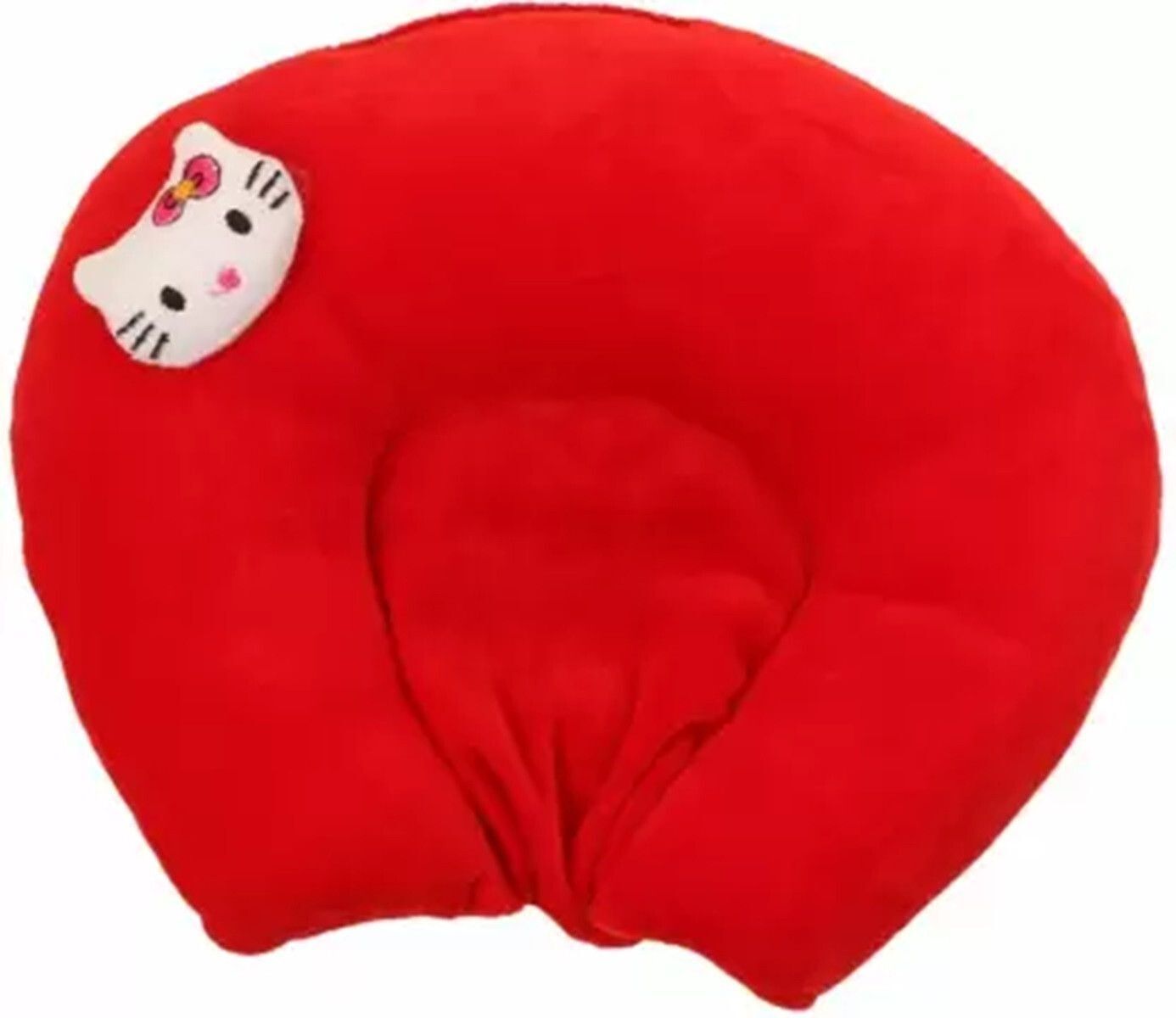 Microfibre Baby Pillow Pack of 1 Animals BABY SEED PILLOW, Pillow for Newborn Baby-Round Head Shaping Pillow, 0-12 Months-image-0