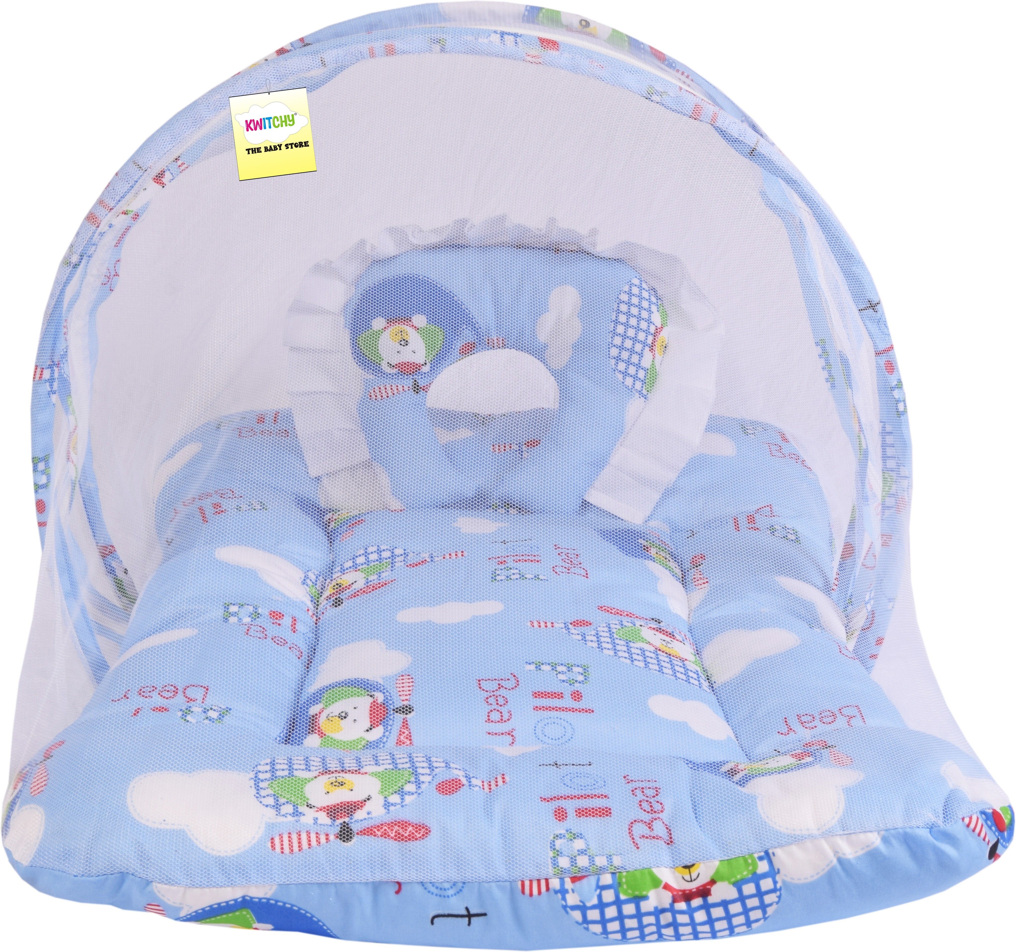 kwitchy Cotton Infants New Born Baby Mosquito Net Bed with Cushioned Pillow Mosquito Net-picture-0