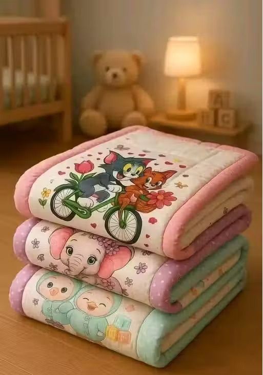 Kids Cartoon Printed Soft Baby Blanket Baby Comforter Cartoon Print-image-3