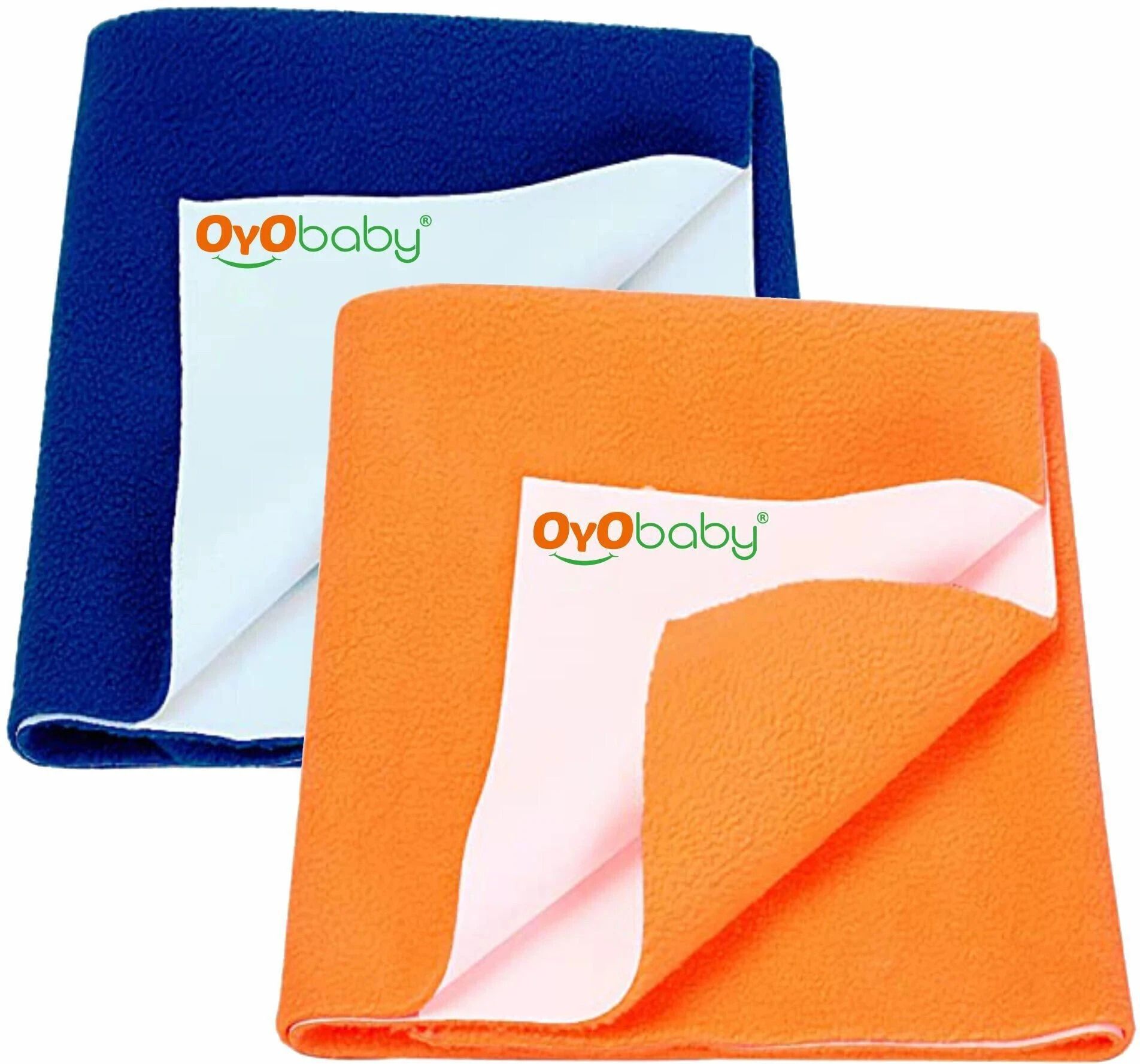 Waterproof Baby Bed Protector Sheets(70cm X 50cm),Royal Blue+Peach Rectangle Rectangle-image-43
