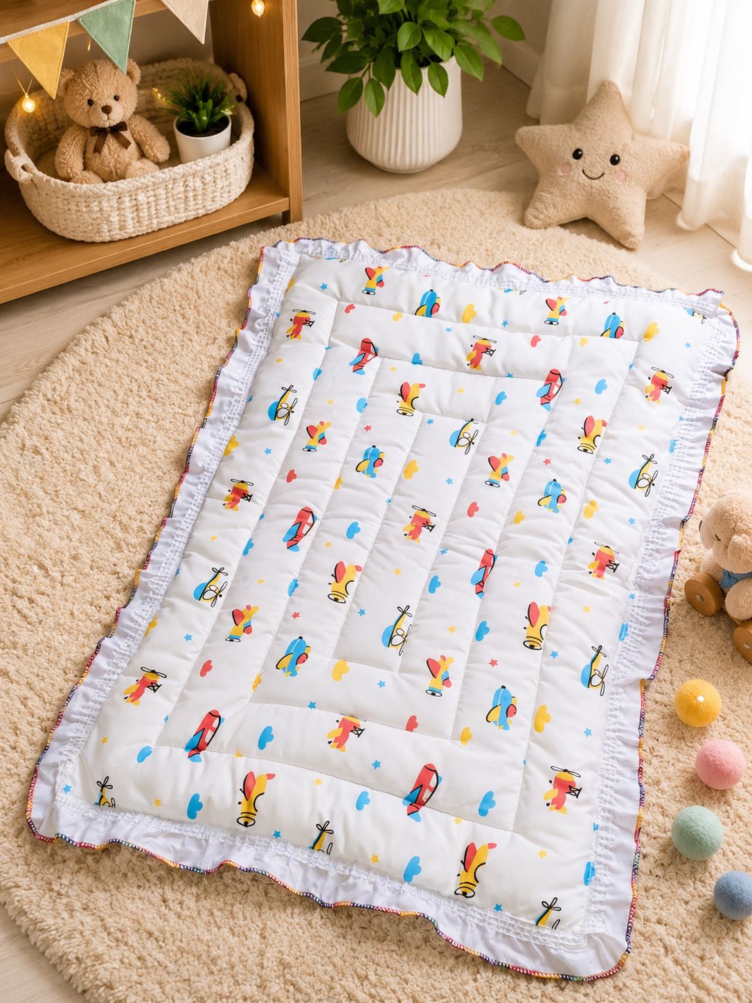 dora mart Baby Godadi Sleeping Mat Pure Cotton Newborn Mattress Newborn Baby Sleeping Mat Animal Cartoon Print-picture-26