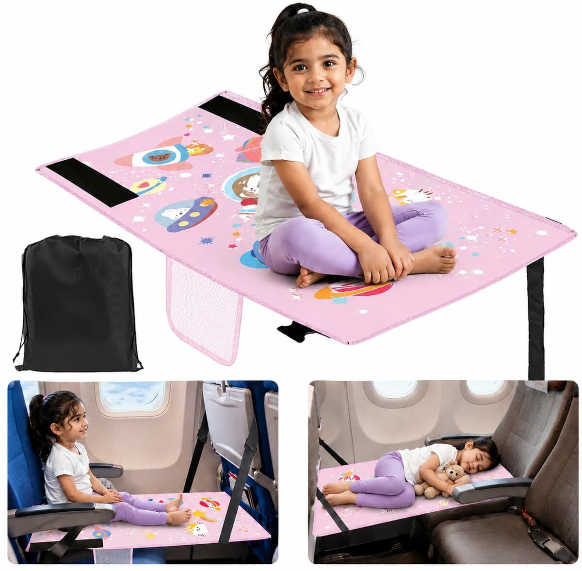 gustave Cama de viaje para bebe con extensor de asiento y reposapies para avion Travel Bed for Babies Crib-picture-35