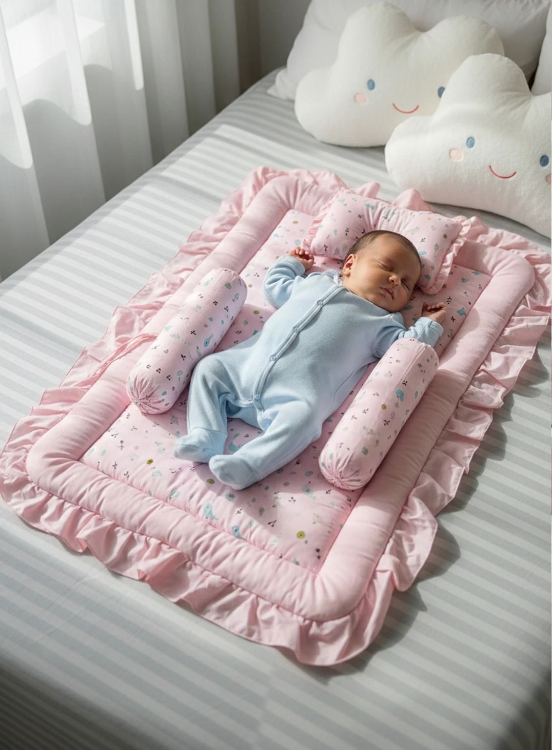 babybeds BABY BEDS BABY BEDDING SET Baby Crib Bedding Set SQUARE DESIGN KING SIZE (BLUE) Baby Crib Bedding Set SQUARE DESIGN WITH 27*37 INCH KING SIZE BABY GADDA / BEDDING SET-picture-12