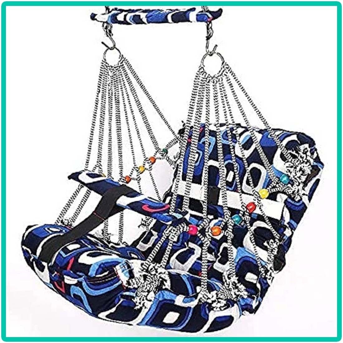 Cotton Child Jhula for Baby Swing 1-3 Year indoor Swing For Kids Swing Kids baby MULTICOLOUR CRIB CADLE CRIB