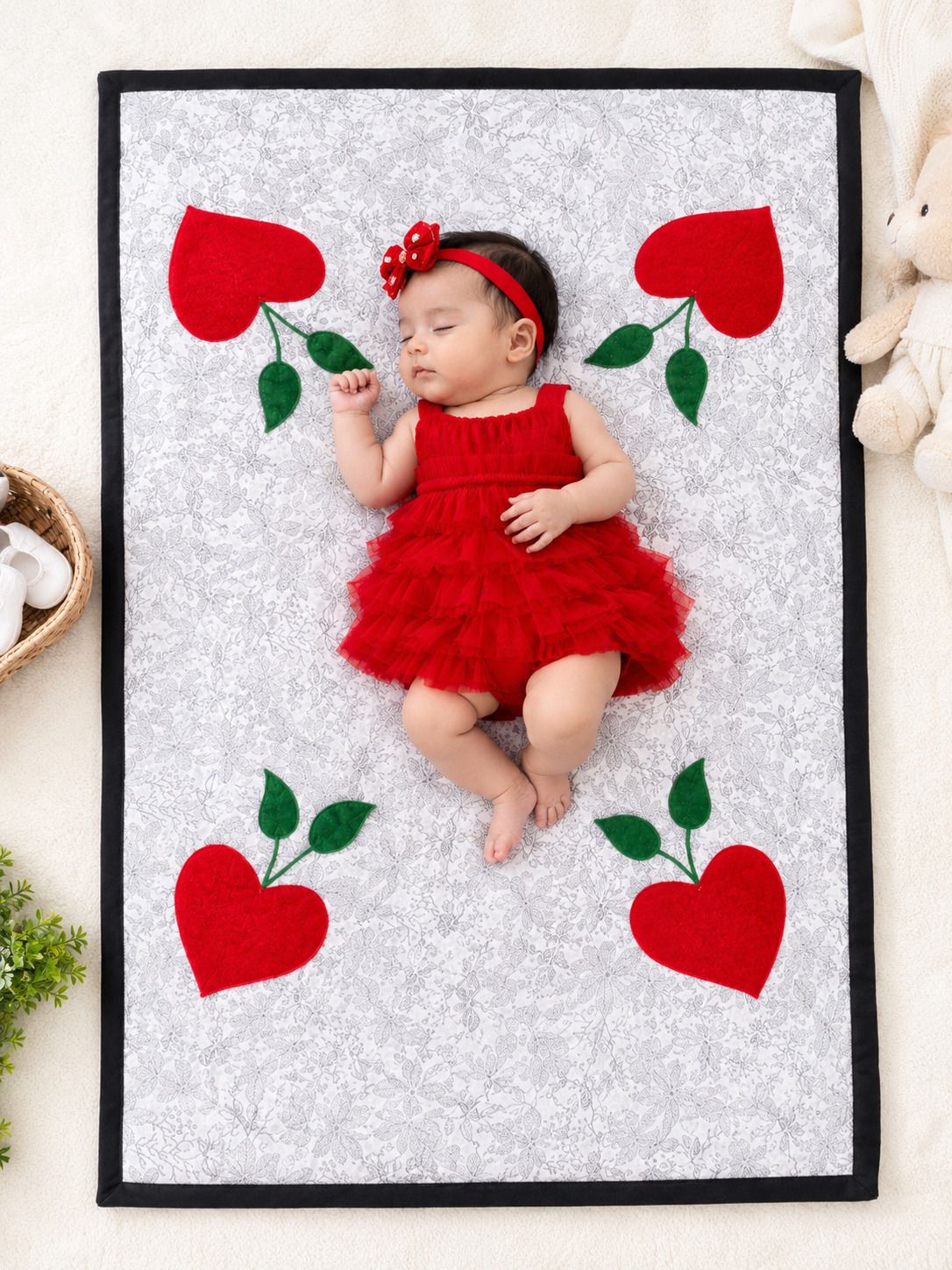 Faliya for Kids Baby Bed Sheets faliya Appliqué Work from cotton-image-3