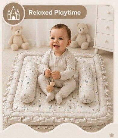 Premium Soft Baby Bedding Set with Pillow Bolsters for Newborn & Infant Comfort BABY BEDDING SET Printed-image-0