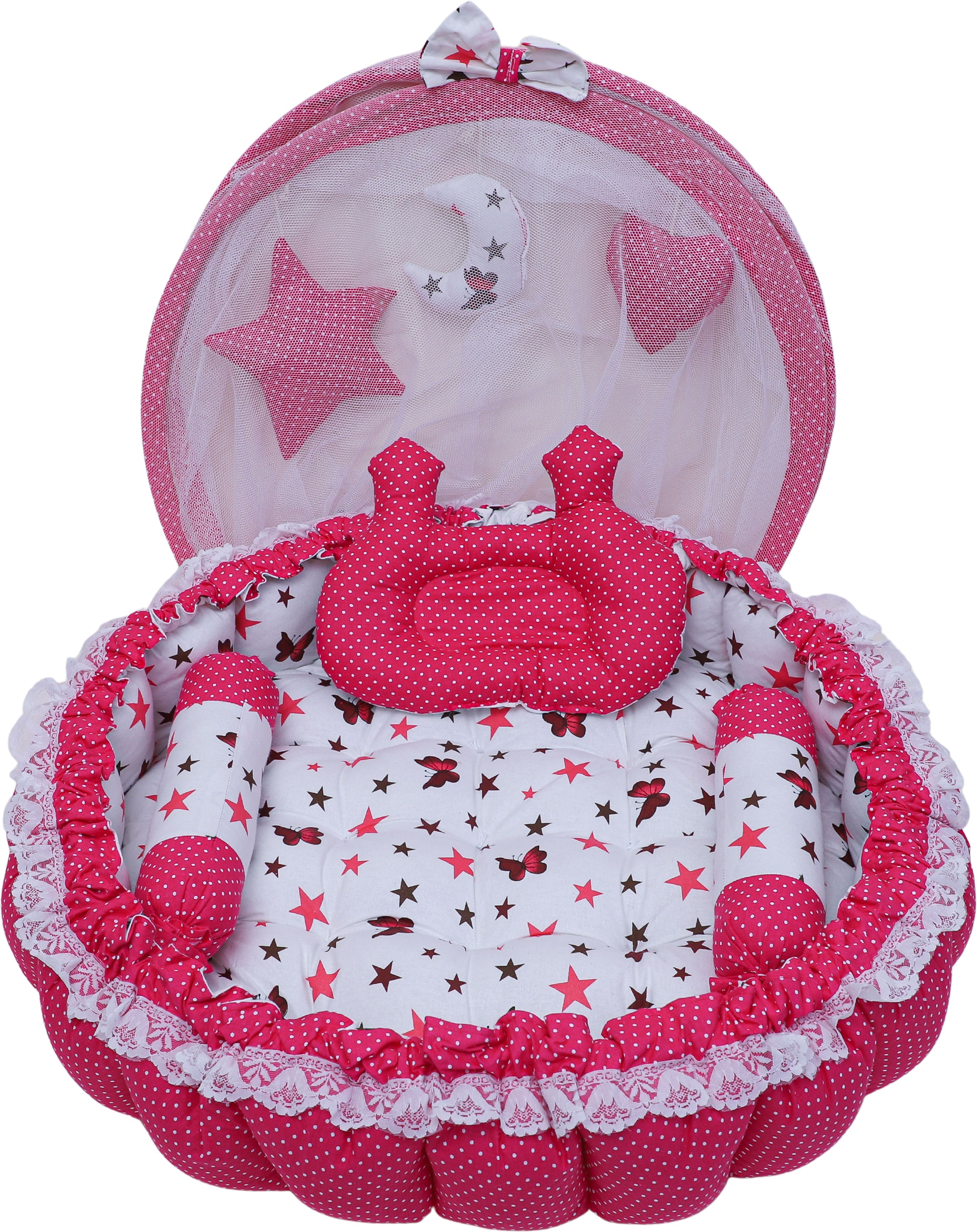 Cotton Baby Bed for 0-6 Month BB21 Baby bedding set Stars-image-48