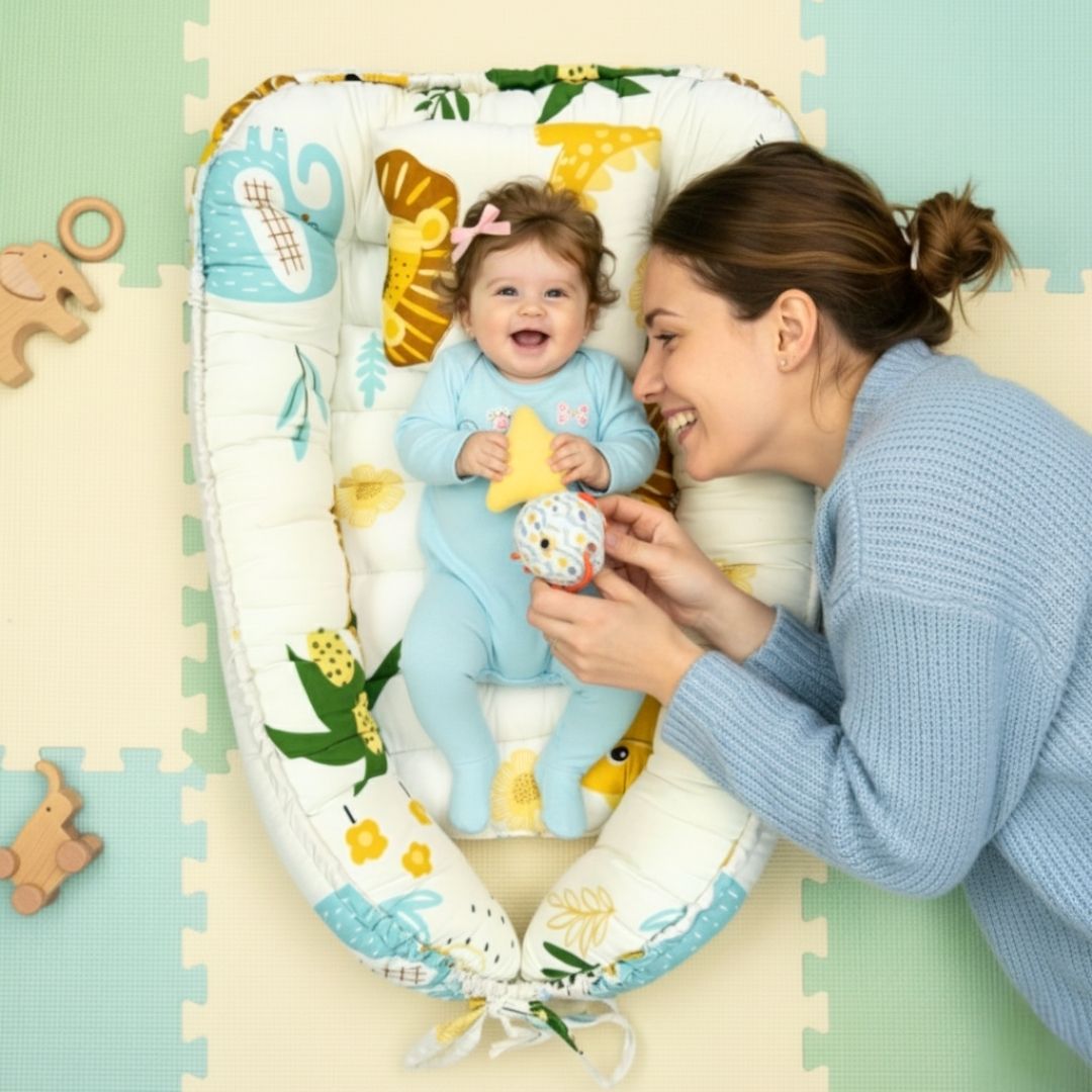 bubzii Baby Sleeping Pod Lion Print Nest Bed for Infants Nest Bed Designed in USA Nest , Boat-picture-17