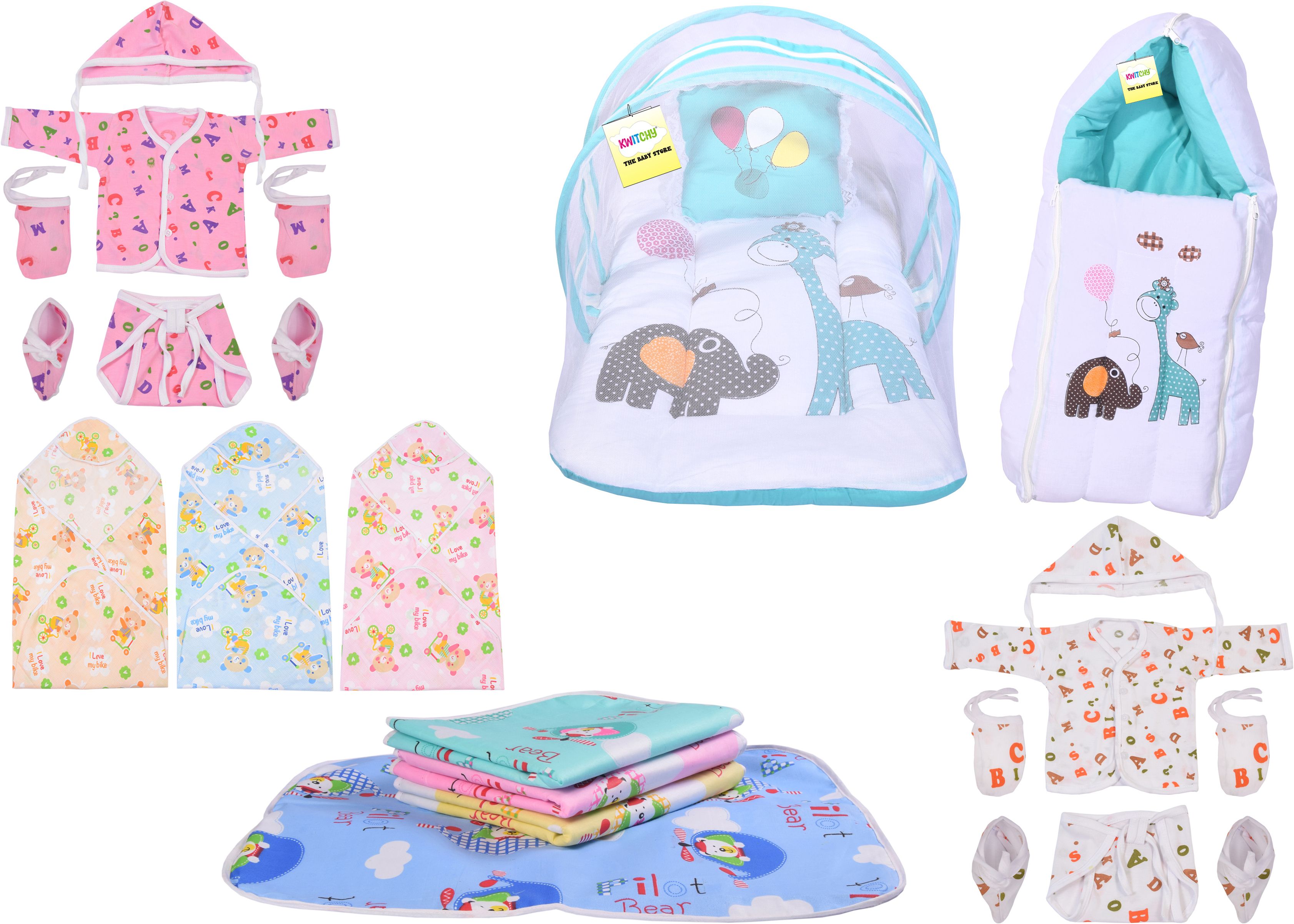 New Born Baby Care Essential Bedding Set Combo standard Crib-image-6