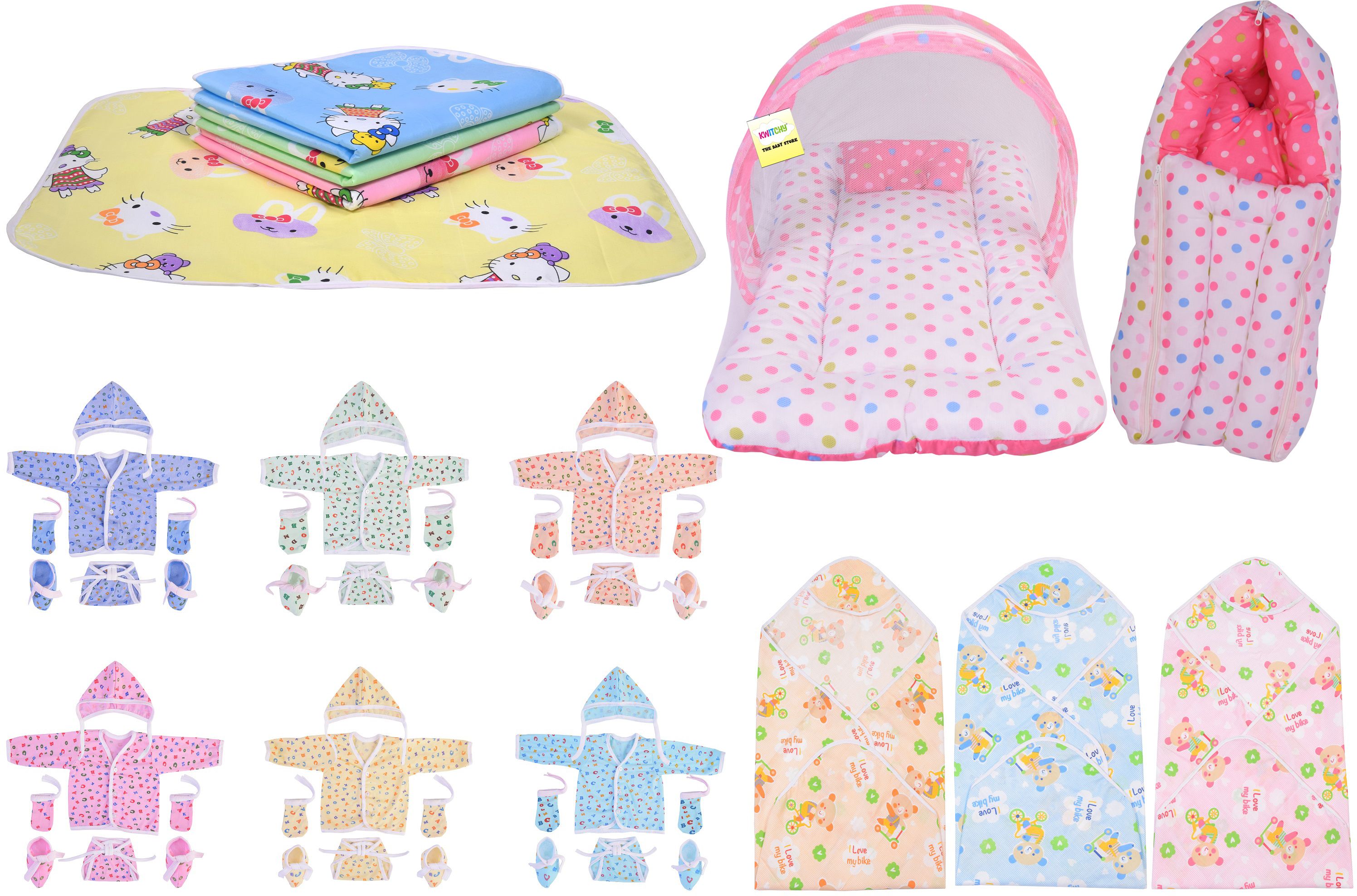 kwitchy New Born Baby Care Essential Bedding Set Combo standard Crib-picture-44