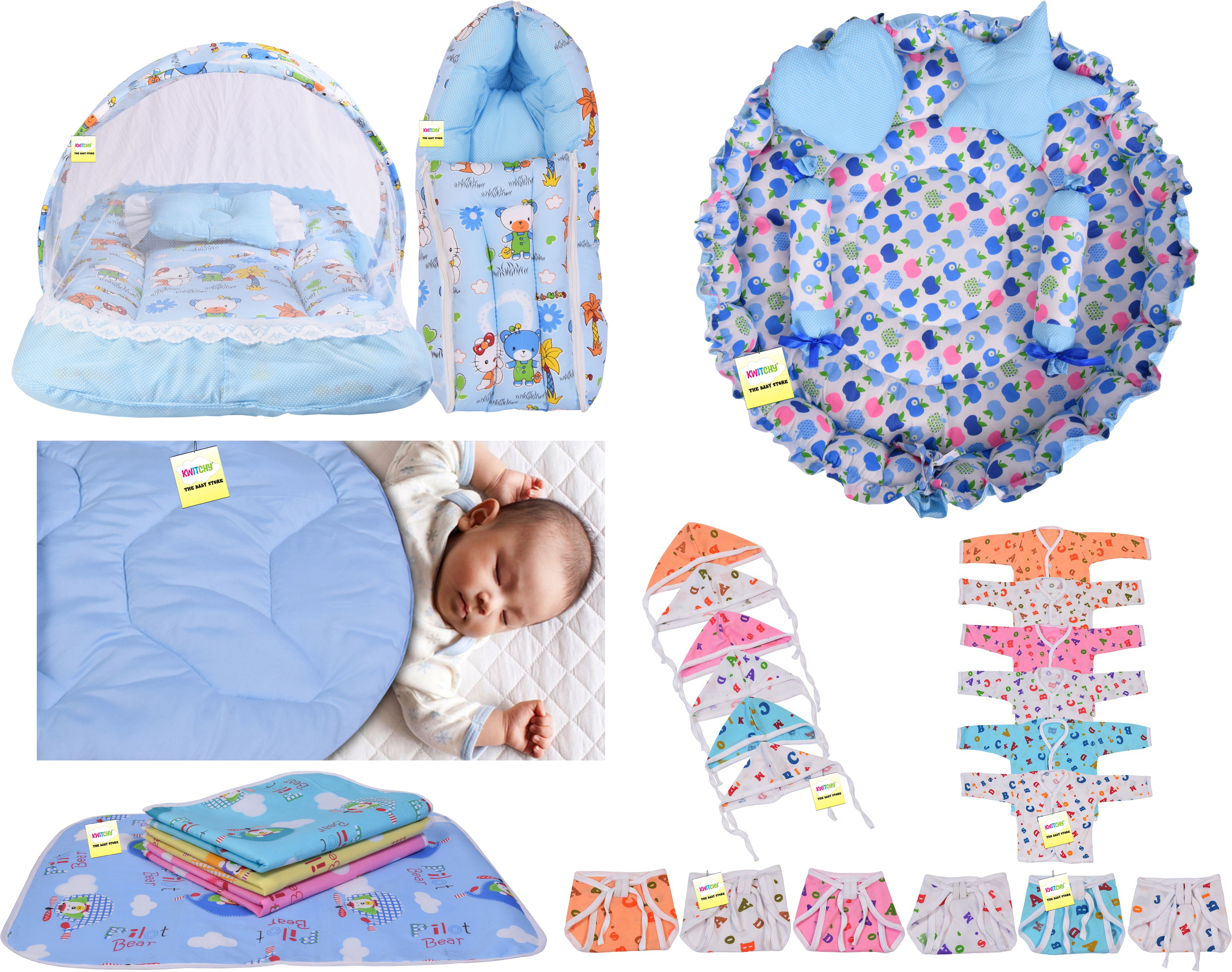 kwitchy New Born Baby Care Essential Bedding Set Combo standard Crib-picture-2