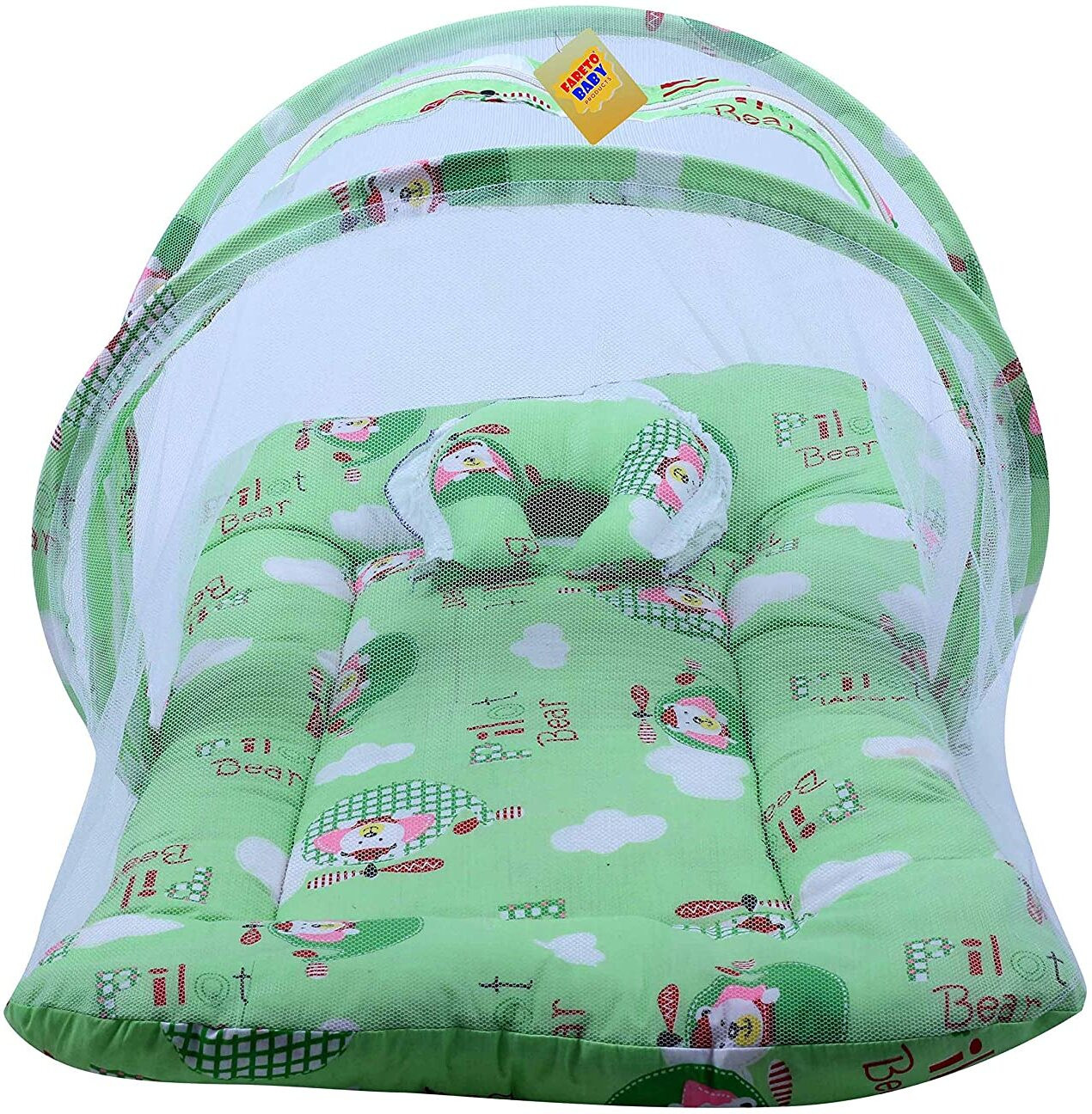 fareto Baby Mattress with Mosquito Net(0-6 Months) standard crib image 1