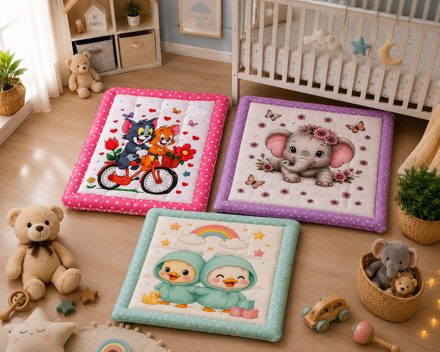 aaras High Quality Combo Set Soft Cotton Godadi | Baby Bedding set | Godadi | Kids Bed Cotton Blend Cartoon Print-picture-10