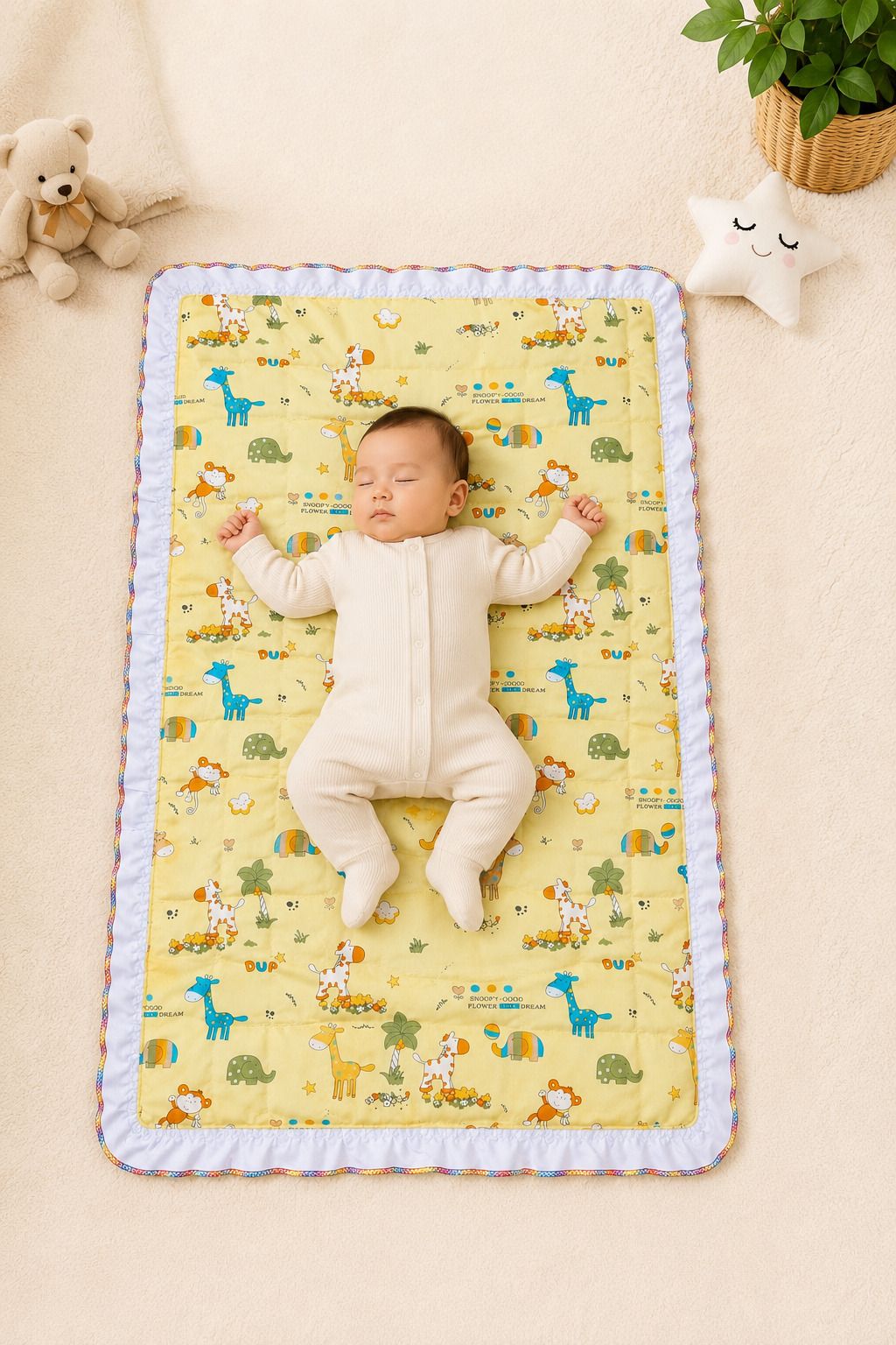 the jiyas trend Pure 100% Cotton Baby Sleeping Mattress Base Animal Cartoon Mediam Animal Cartoon-picture-35