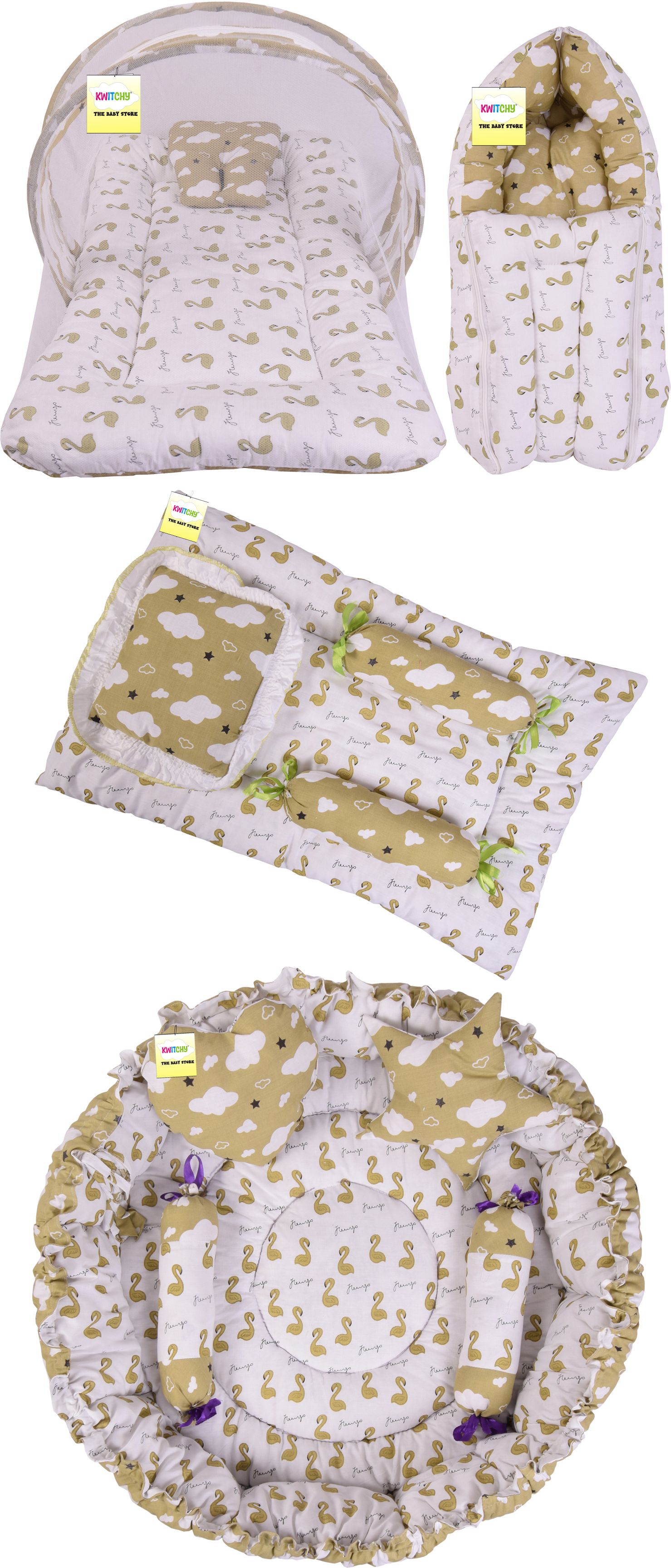 kwitchy New Born Baby Care Essential Bedding Gift Set Combo standard Crib-picture-42
