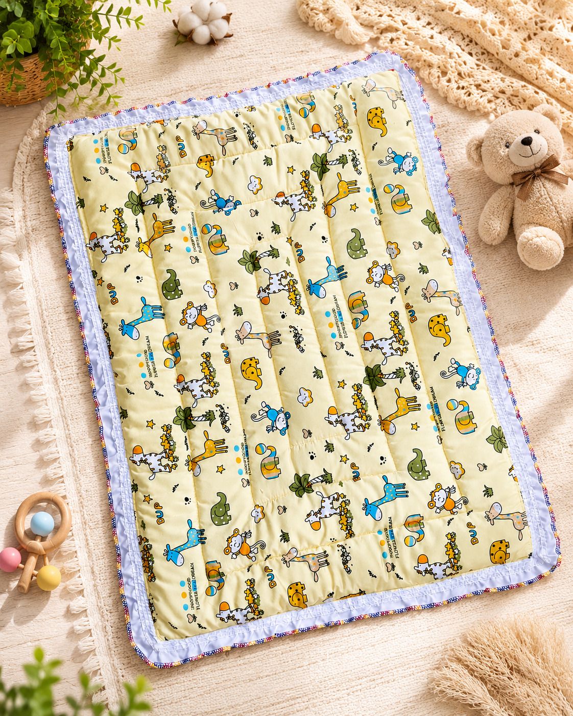 Baby Godadi Sleeping Mat Pure Cotton Newborn Mattress Newborn Baby Sleeping Mat Animal Cartoon Print-image-34