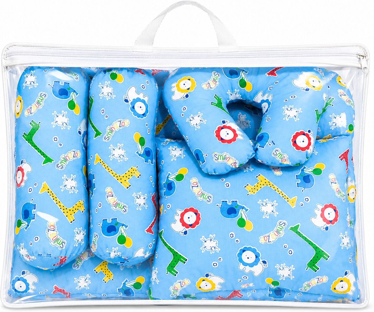Premium 5 PCS Baby Bedding Set for Newborn Baby Soft Cotton Mattress and 5pillow Baby bedding set simple 5pcs animal print-image-37