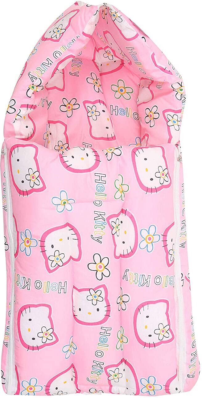 New Born Baby Super Soft Blue Sleeping Bag with Mattress(0-4 month) standard crib-image-39