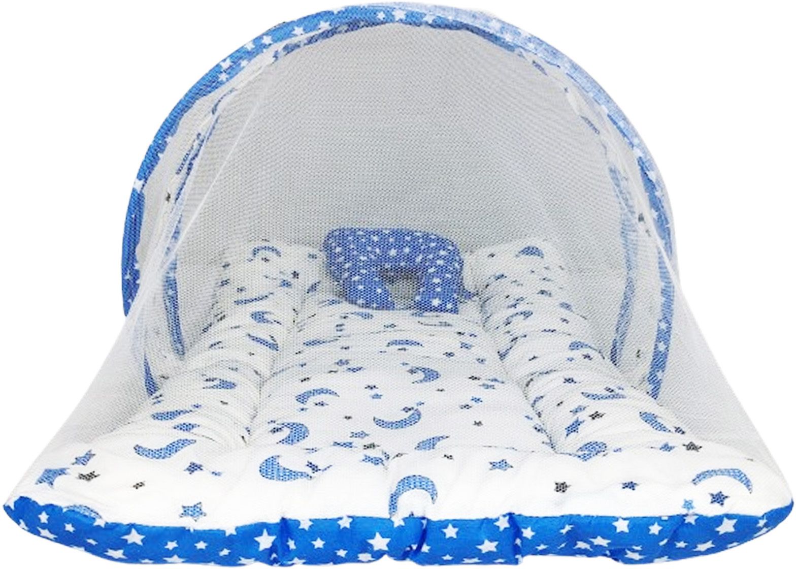 buli-wear Baby Bed for New Born Baby | Mattress | Mosquito Net | Cotton | Neck Pillow Printed Bedding set-picture-16