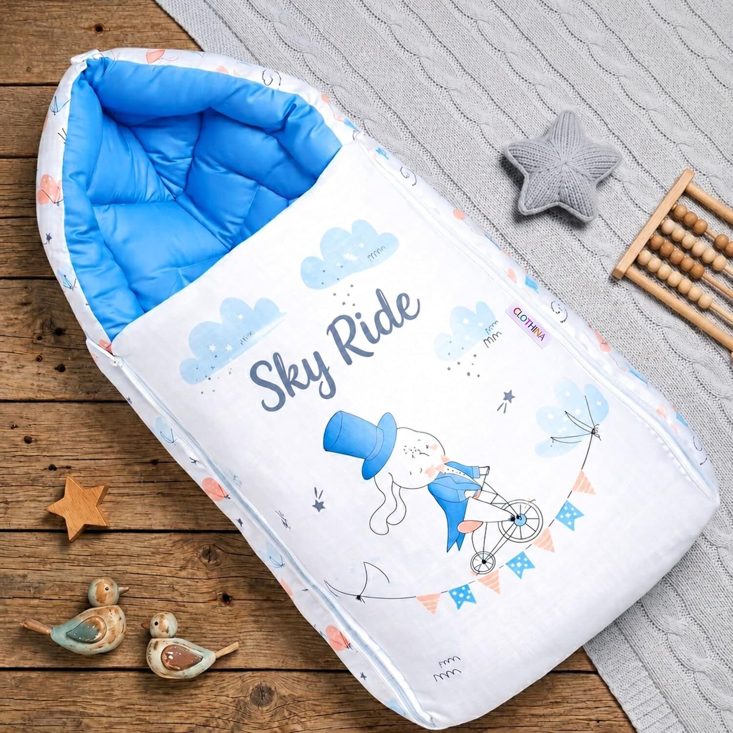 shoppofobix 3in1 Baby Bed, Sleeping Bag & Carry Nest, Cotton Baby Bedding for New Born Baby Sleeping Bag-picture-29