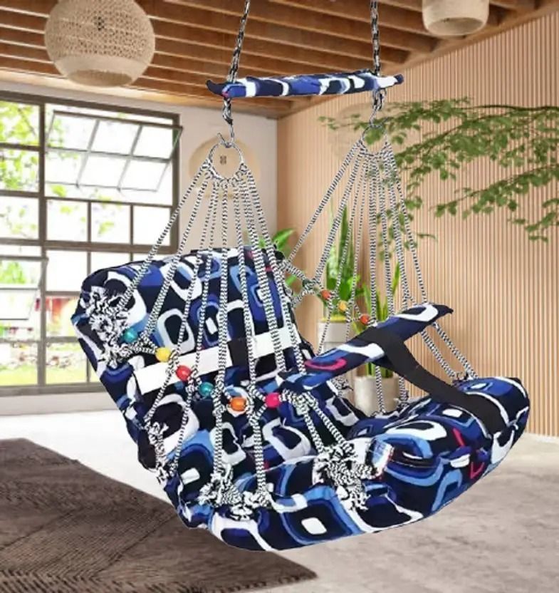 pipreshwar blue cheksh cotton baby seing big blue 1 to 5 yaer baby swing well-picture-19