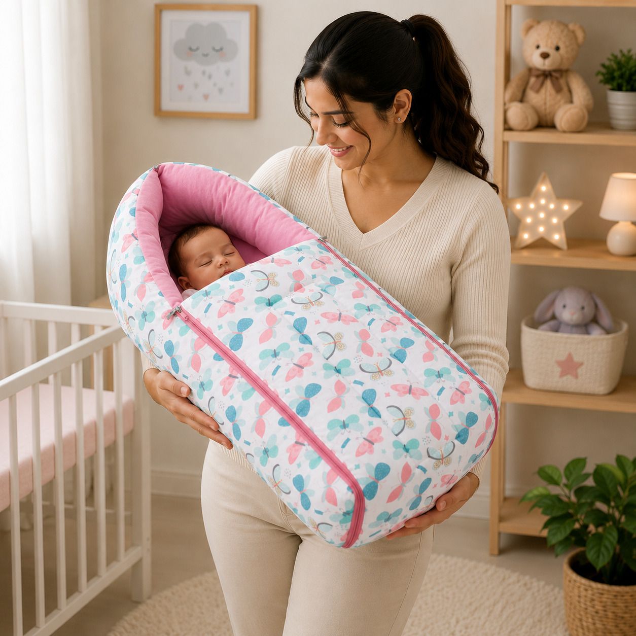 Baby Bed, Sleeping Bag, Carry Nest, Cotton Baby Bedding, Baby sleeping bag Baby sleeping bed Printed, Sleeping bed-image-44