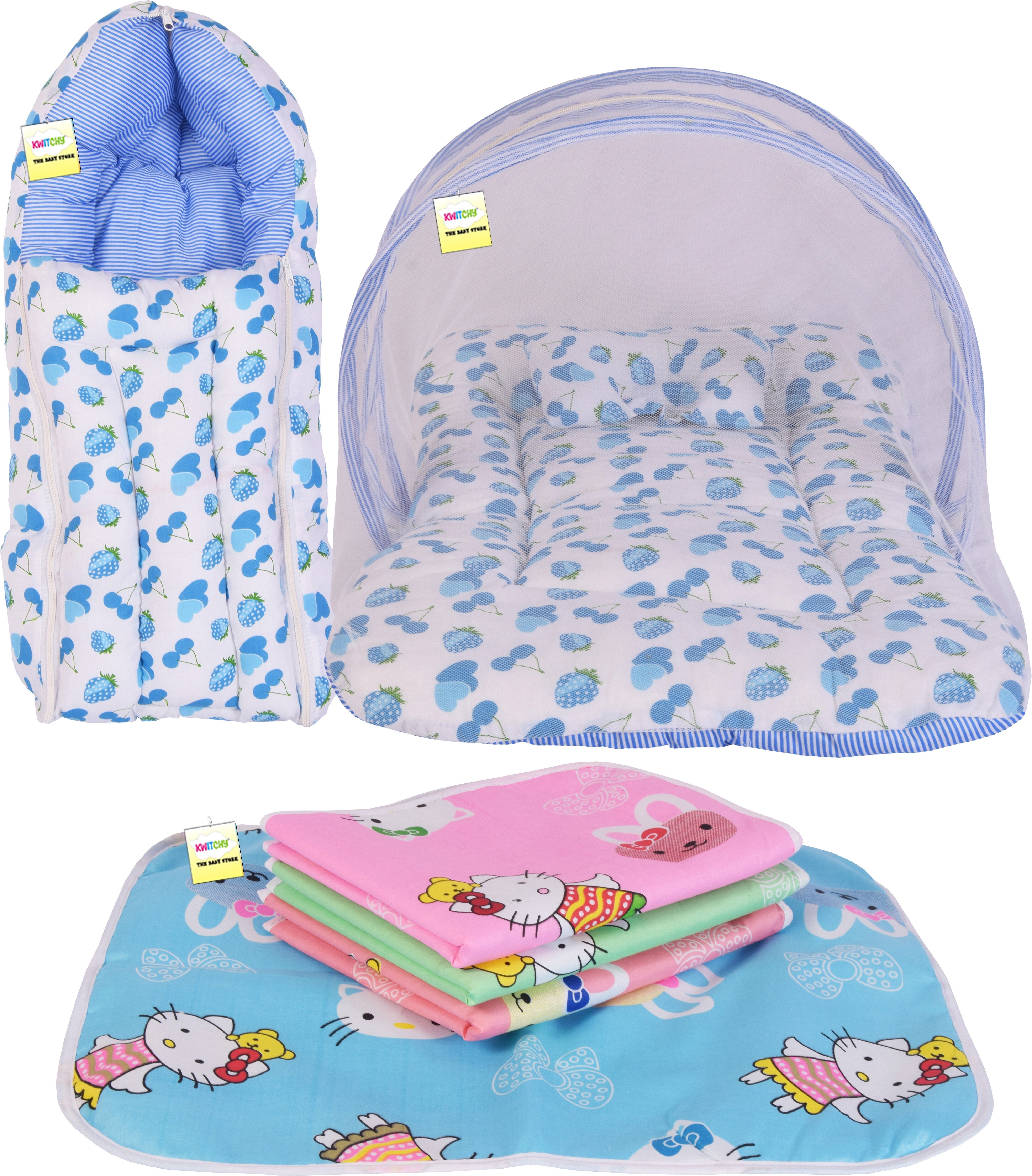 New Born Baby Mosquito Net Bed ,Sleeping Bag And Bed Protector Standard Crib-image-42