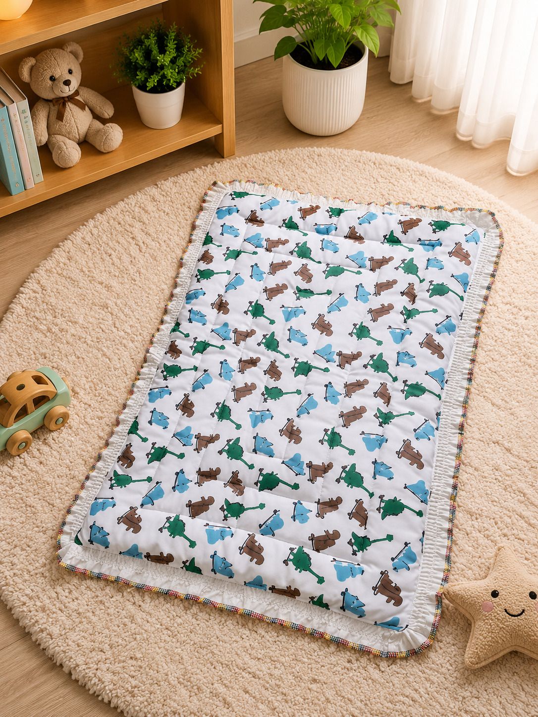 dora mart Baby Godadi Sleeping Mat Pure Cotton Newborn Mattress Newborn Baby Sleeping Mat Animal Cartoon Print-picture-28