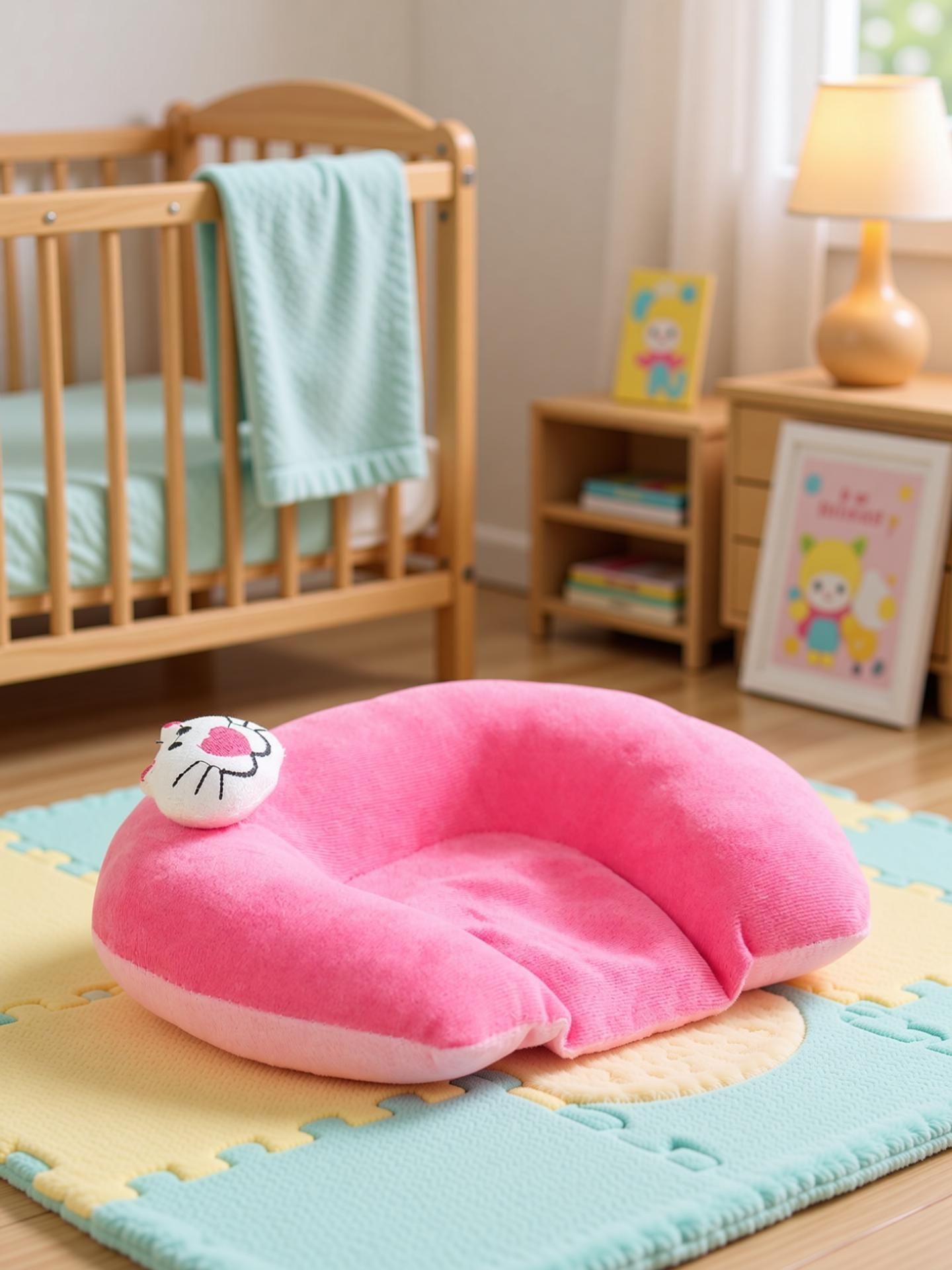 Mustard Seeds Baby Pillow Pack of 1 Solid Mustard Seeds Toons & Characters Baby Pillow-image-41