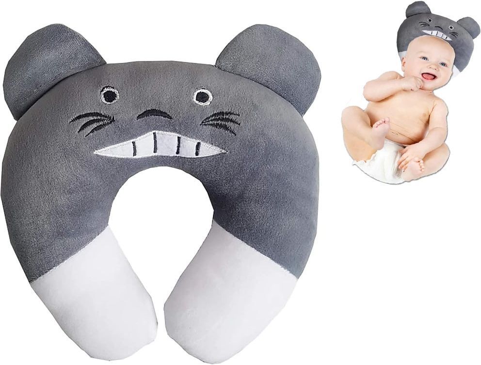 momease Cotton Baby Pillow Pack of 1 Smiley Baby Neck Pillow-picture-22
