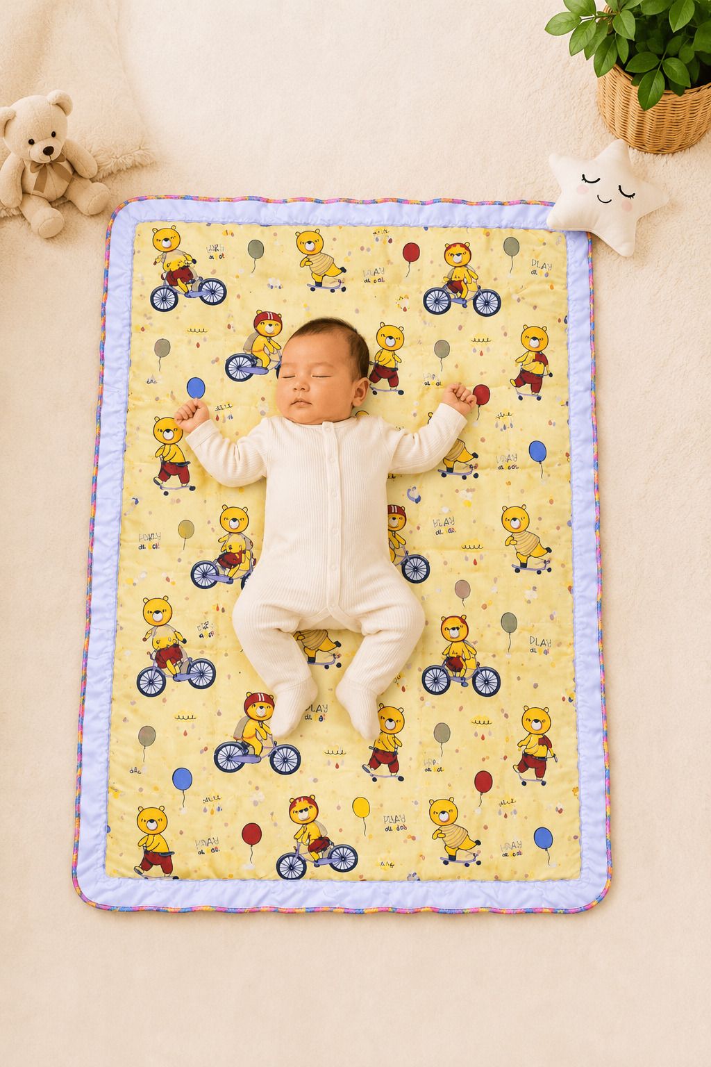 dora mart Pure Cotton Baby Sleeping Mat Base Cartoon Mediam Baby Sleep-picture-44