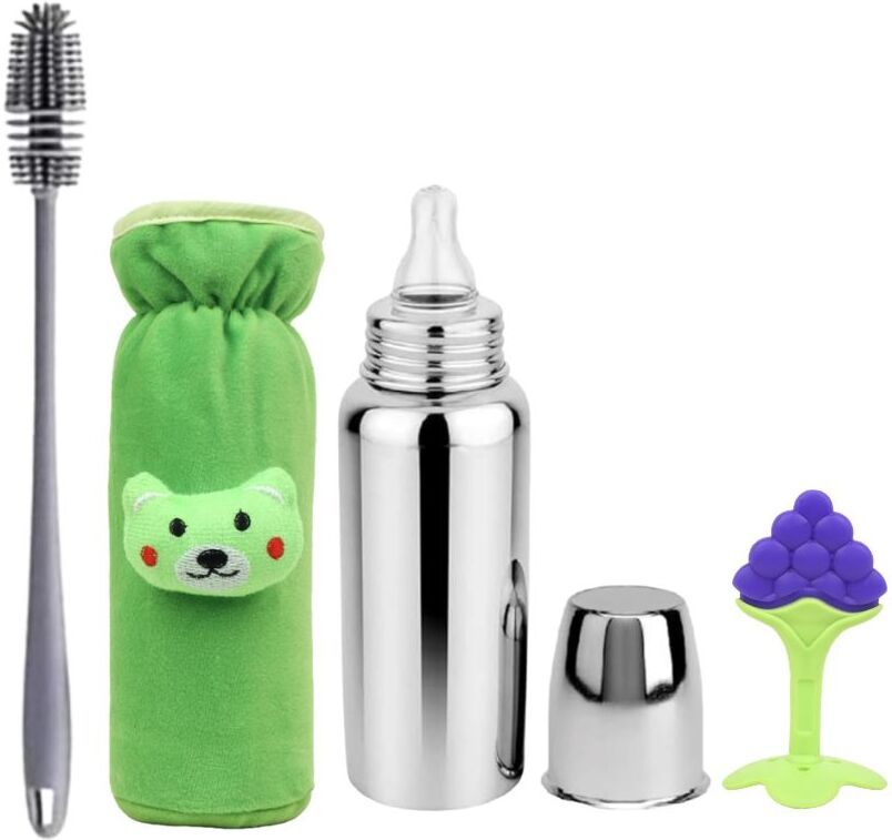 Portable Silicone Bottle Brush Cleaning Kit for Baby Feeding Bottles - 250 ml-image-47