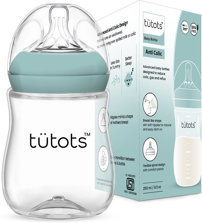 Comfort Anti-Colic Wide Neck BPA Free Baby Bottle with Spiral Nipple - 250 ml-image-29