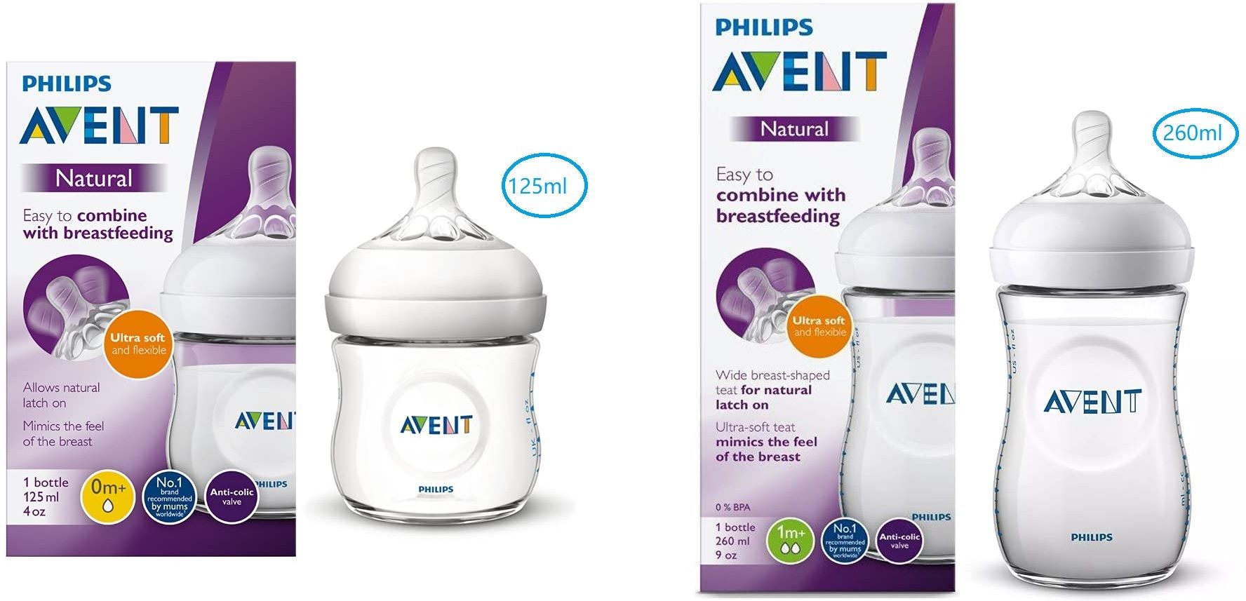 philips avent 260ml Natural Feeding Bottle With 125ml Natural Feeding Bottle - 385 ml-picture-32