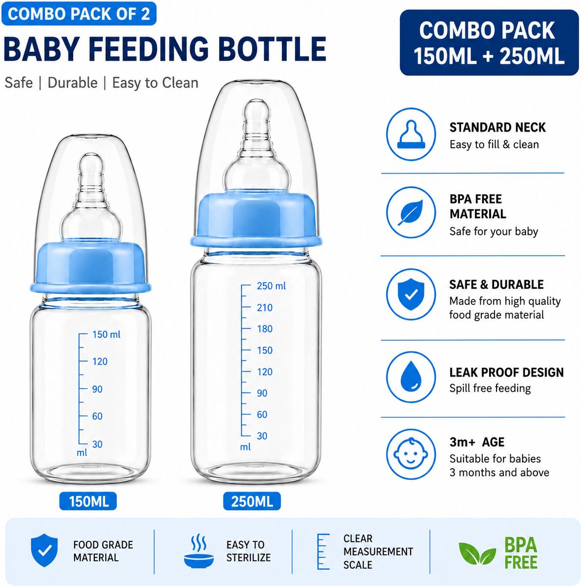 Baby Feeding Bottle - 250 ml-image-4