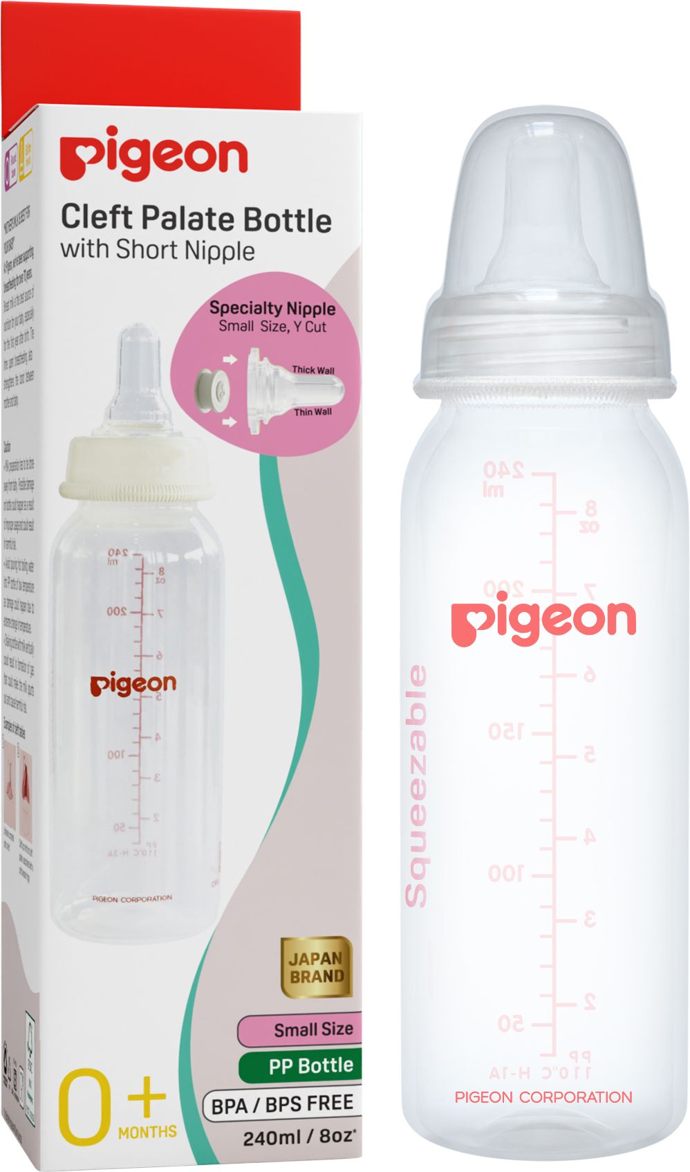 pigeon SN CLEFT PALATE BOTTLE (CLEFT PALATE NIPPLE) REGULAR - 240 ml-picture-23