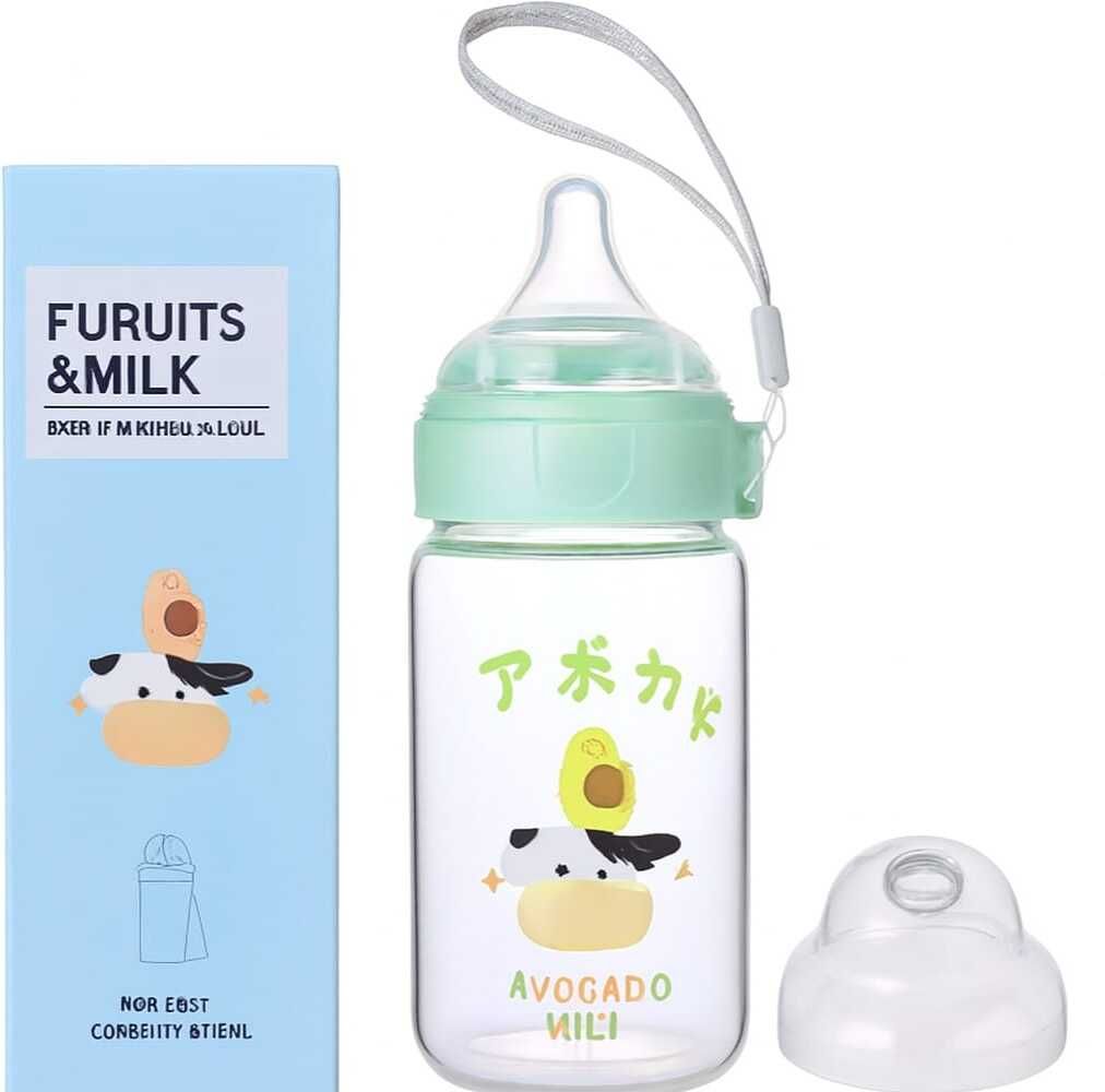 Avocado Baby Borosilicate Glass Feeding Bottle - 310 ml-image-7