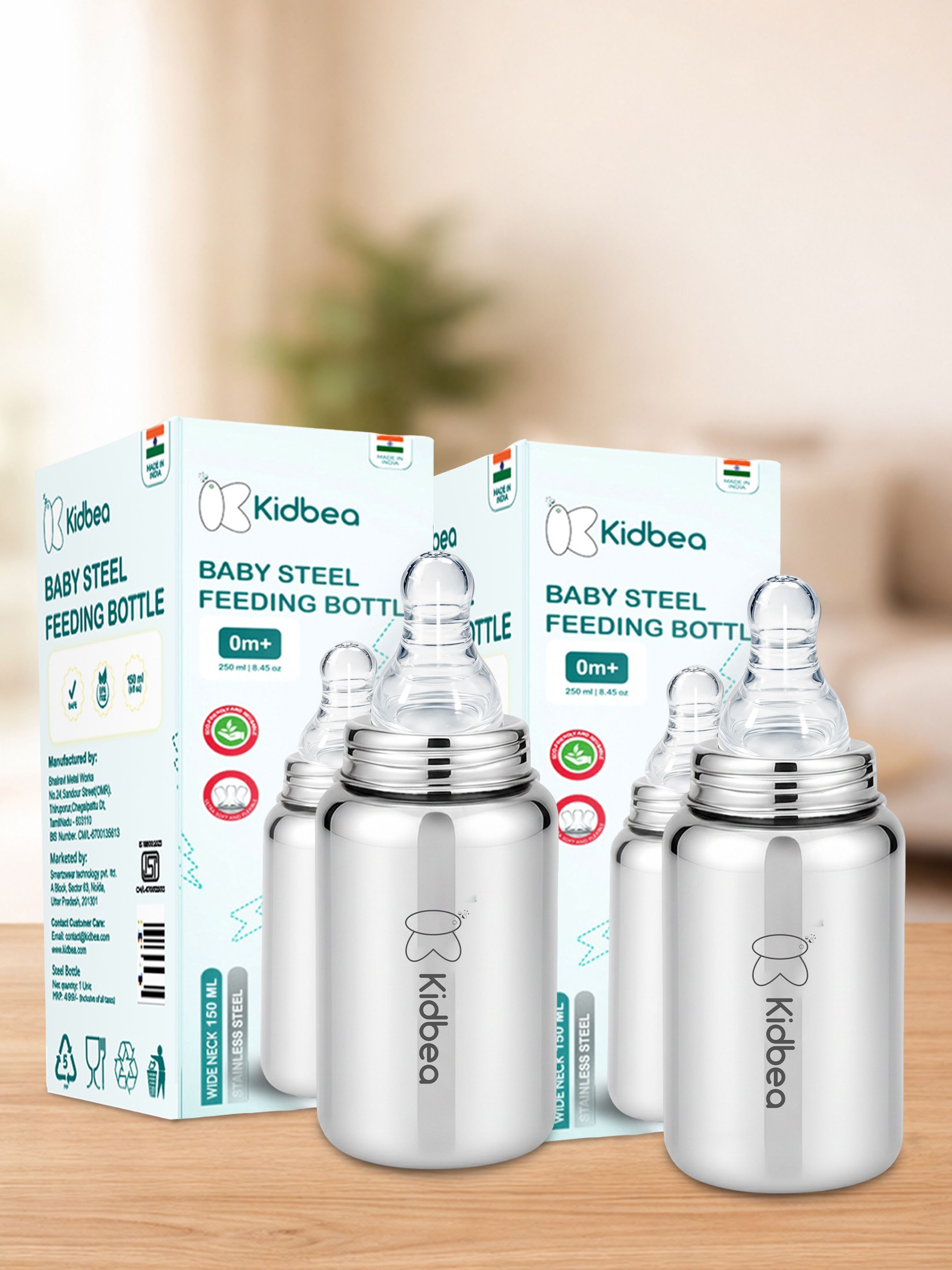 BPA Free Plastic Free Feeding Bottle - 150 ml-image-1