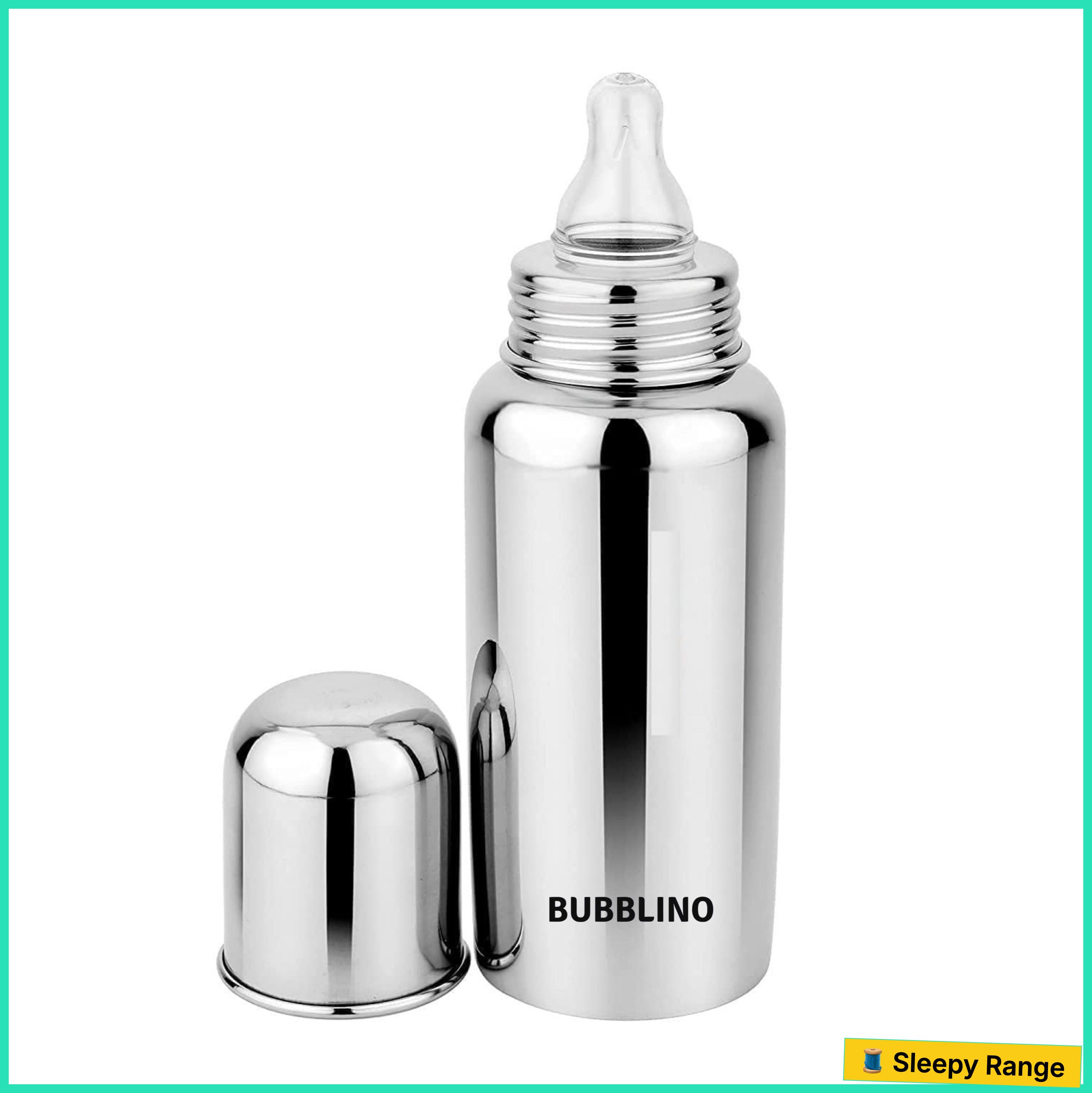 bubblino Premium Stainless Steel Baby Feeding Bottle | 03+Months - 240 ml-picture-30