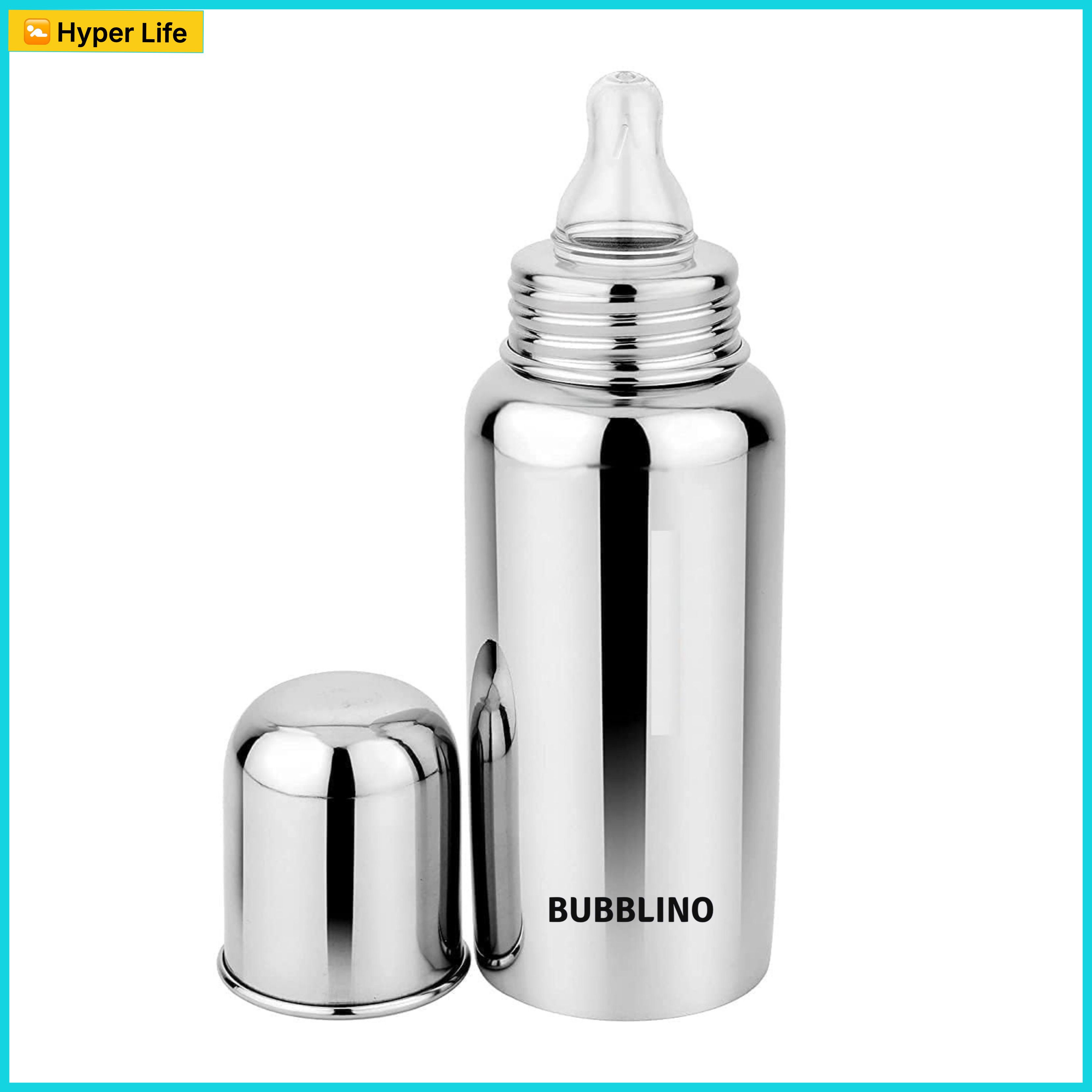 bubblino Premium Stainless Steel Baby Feeding Bottle | 03+Months - 240 ml-picture-21
