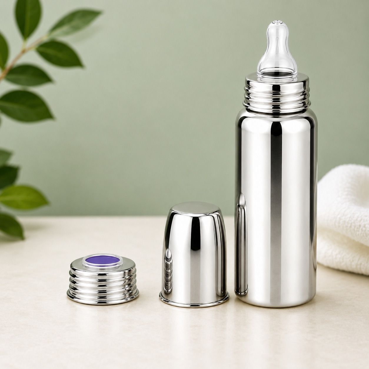 BONNE Stainless Steel Baby Feeding Bottle 250 ml - 250 ml-image-23