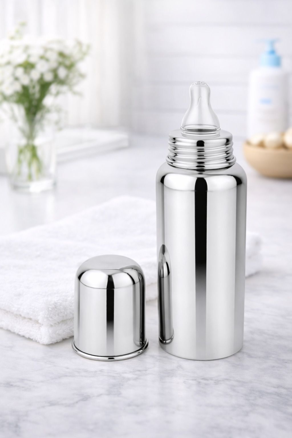 fusion fly Stainless Steel Infant Baby Feeding Bottle BPA free - 240 ml-picture-12