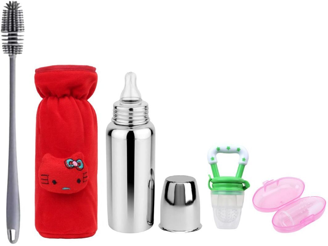 BPA Free Baby Feeding Bottle with Cleaning Brush Set - 250 ml-image-49