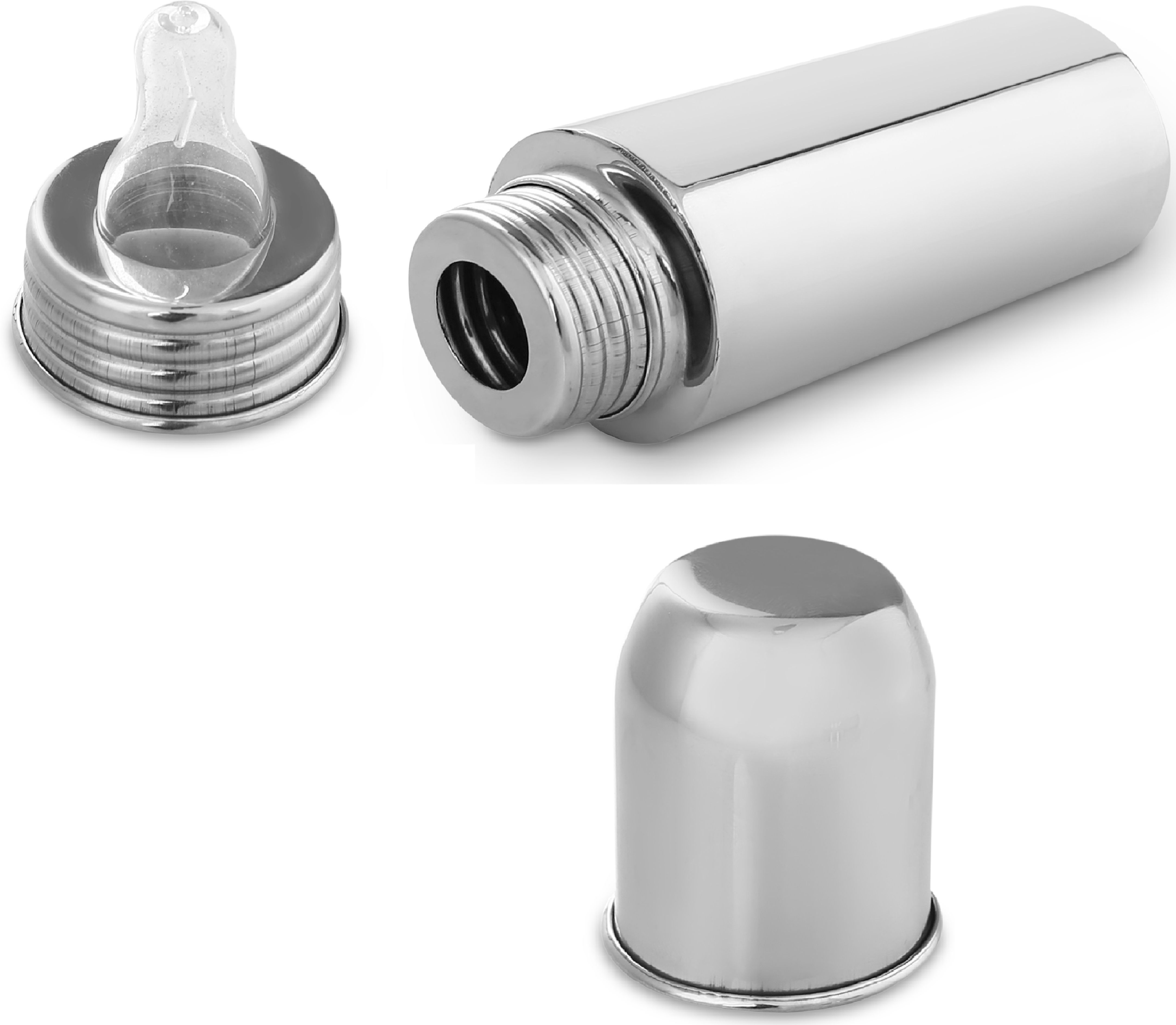 hm point Baby Stainless Steel Baby Feeding Bottle for Milk- Stainless Steel-picture-47