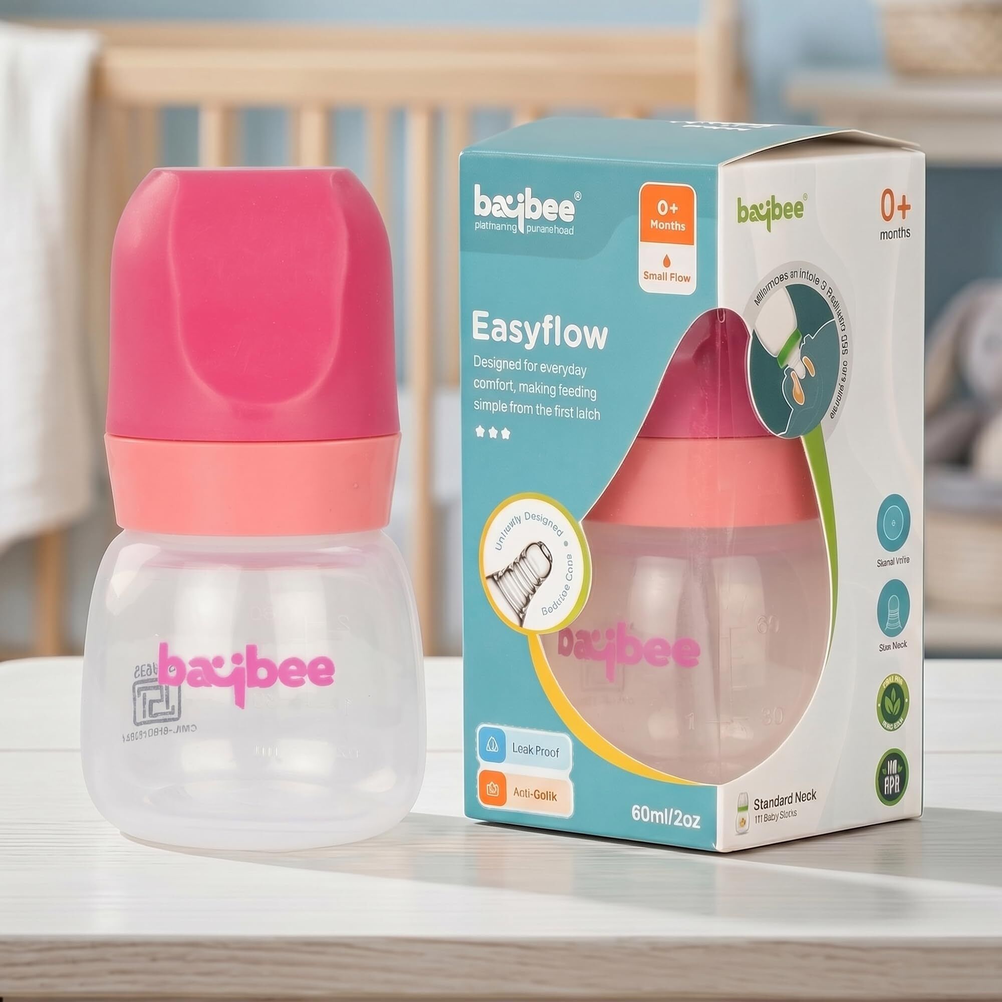 Baby Sipper Bottle with Soft Silicone Straw BPA Free for Baby - 60 ml-image-37